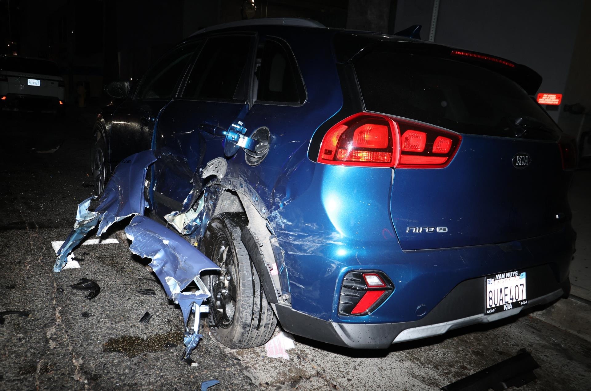 The damage to Michael B. Jordan's Ferrari.
