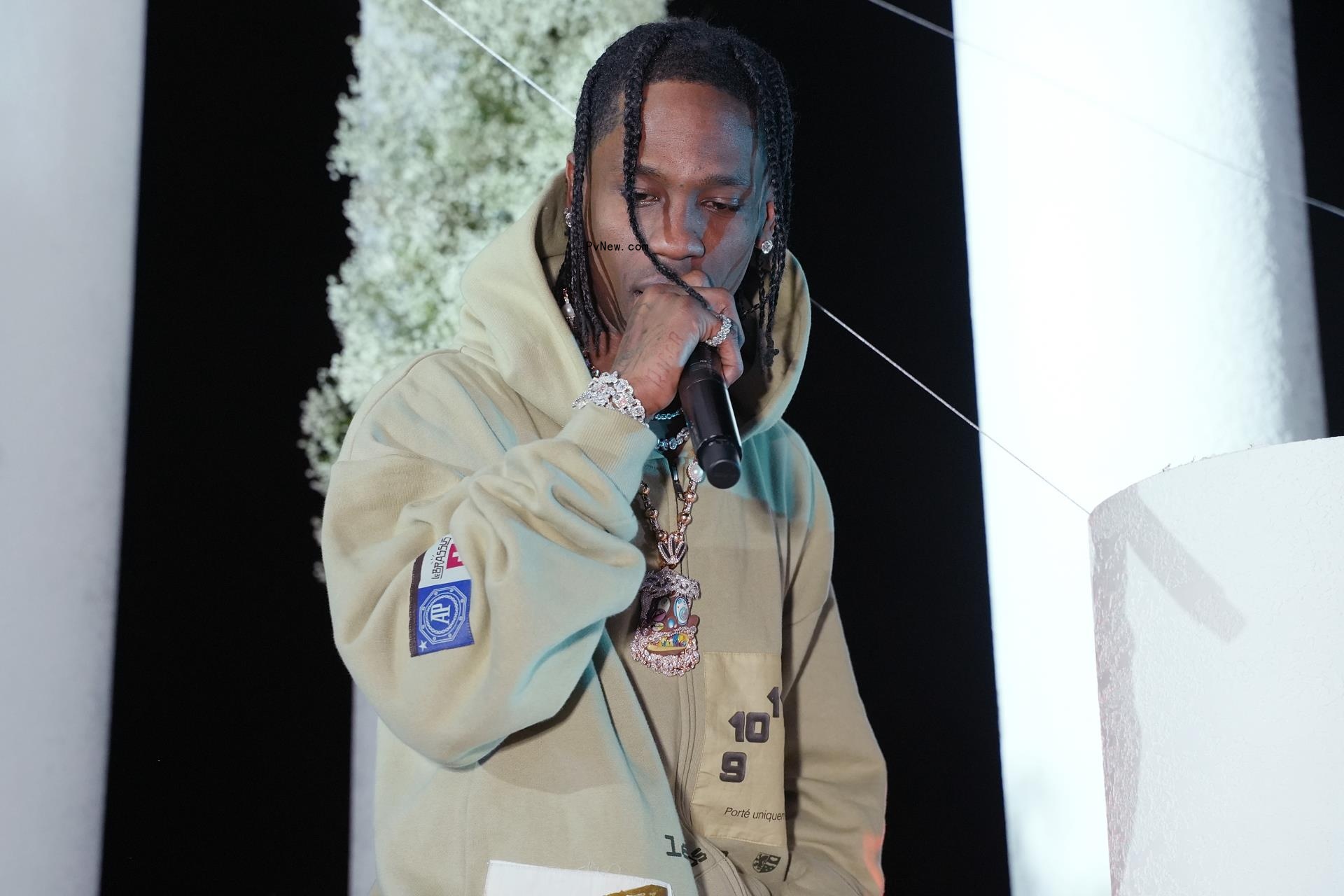 Travis Scott performing.