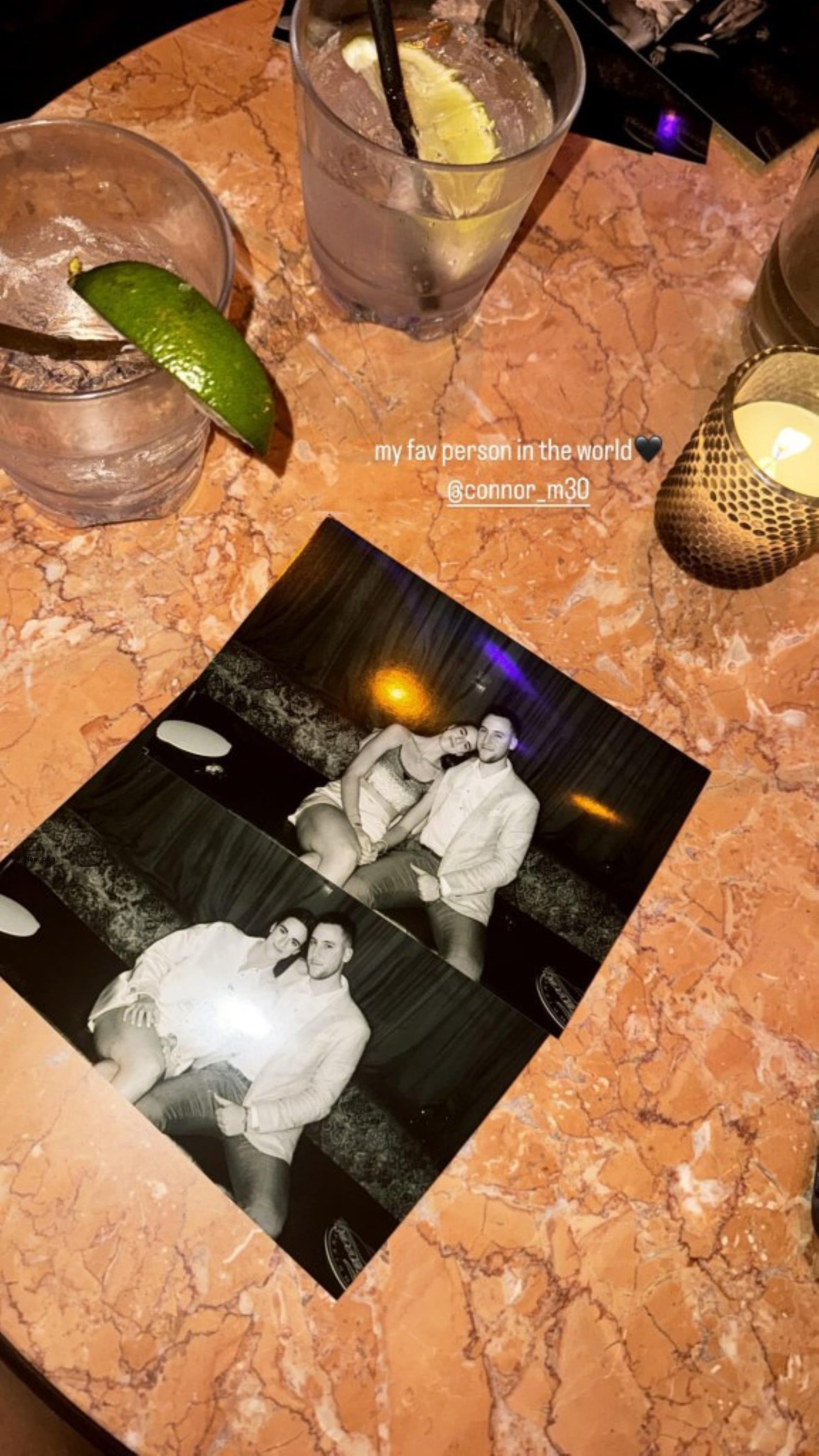 Caitlin Clark and Co<i></i>nnor McCaffrey at Fleur Room. 