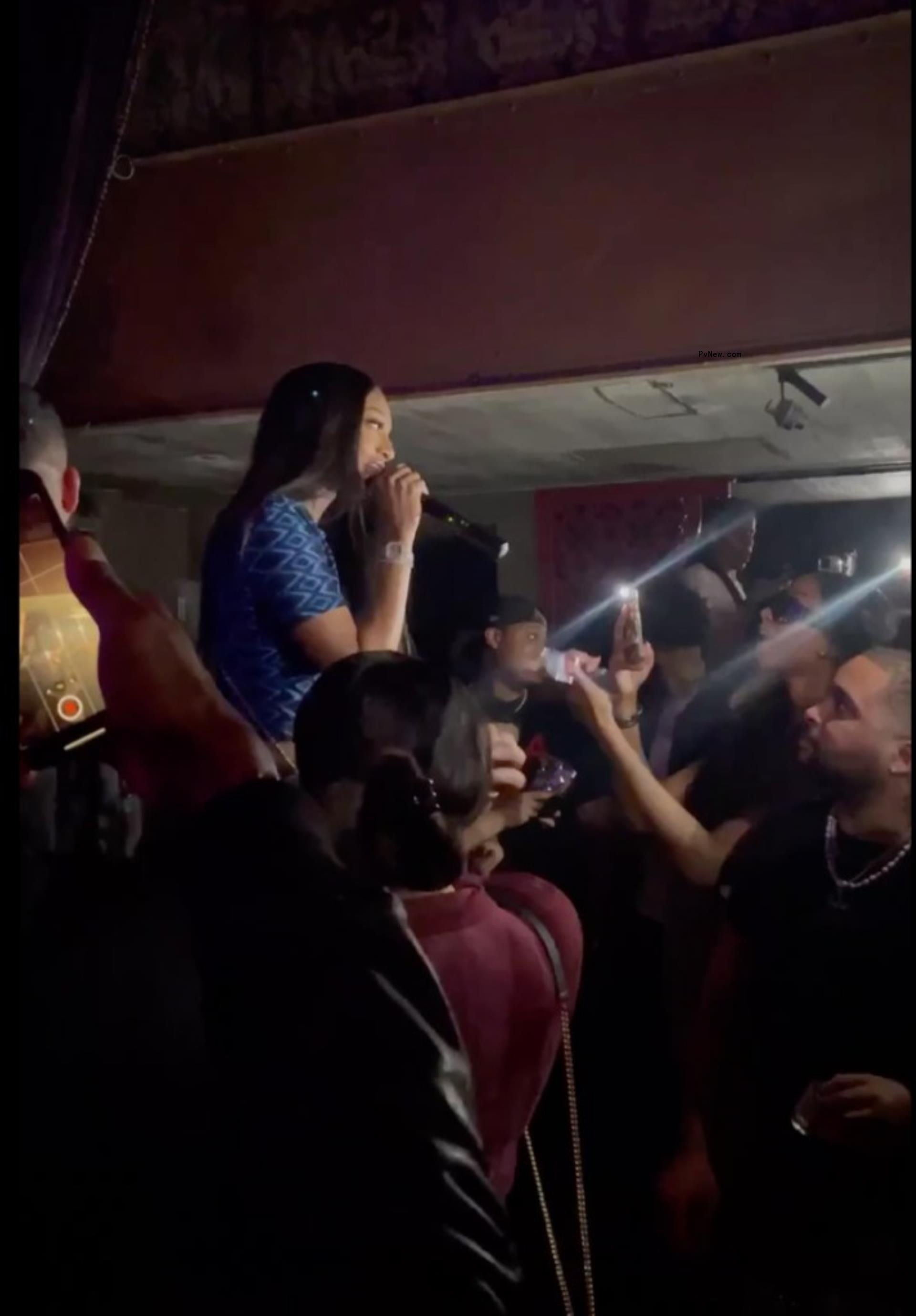 Angel Reese at Tao Nightclub. 