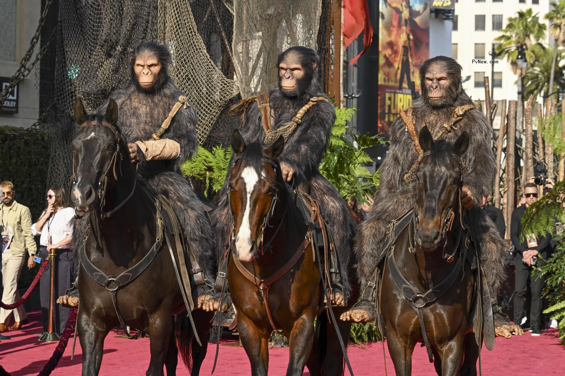 The ‘Kingdom of the Planet of the Apes’ Cast Can’t Stop Greeting Each Other as Primates: ‘That Is Never Going to Go Away’