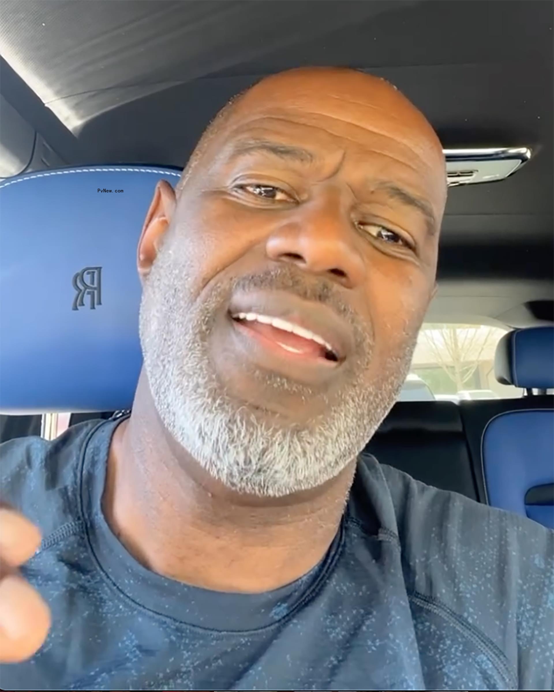 Brian McKnight in his car.