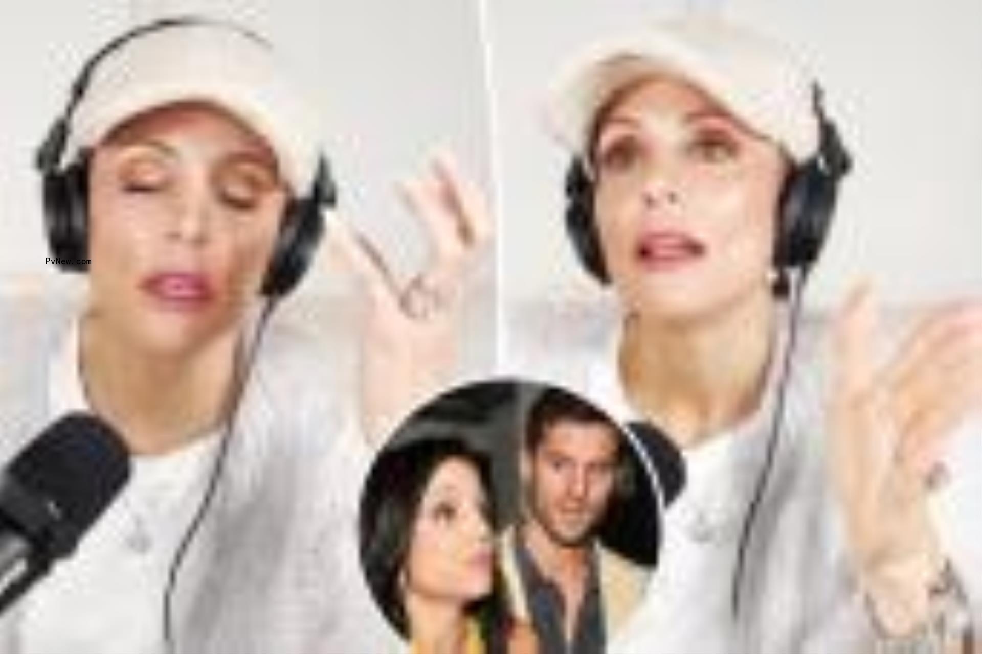 Bethenny Frankel split image inset with her and Jason Hoppy.