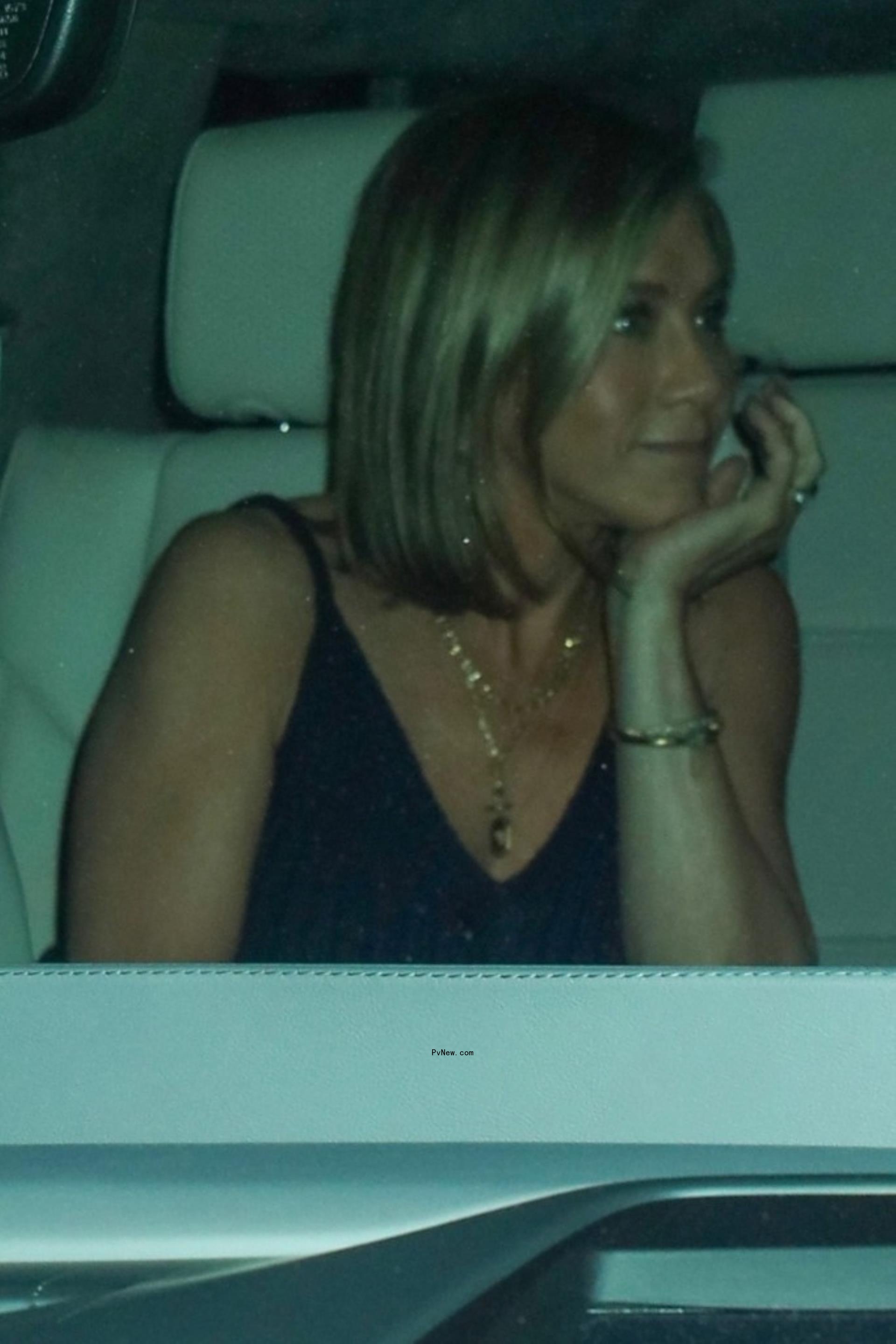 Jennifer Aniston in a car