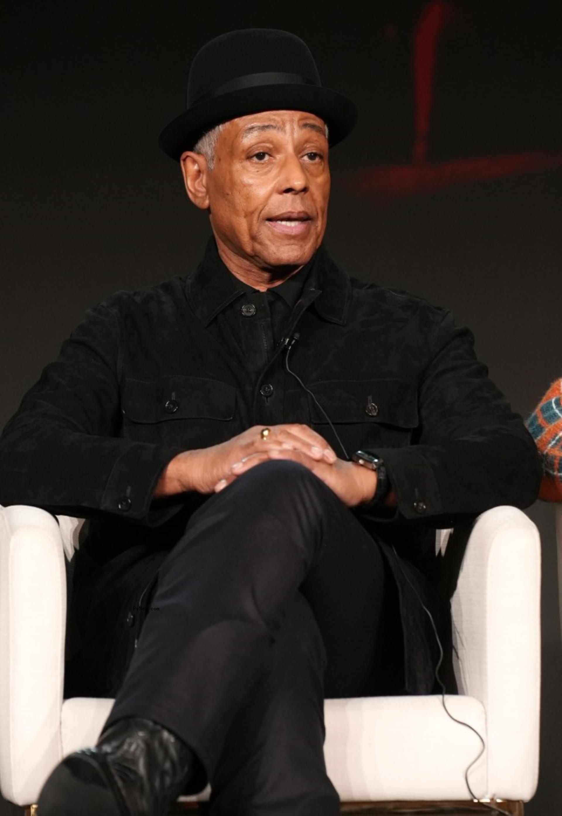 Giancarlo Esposito seen o<i></i>nstage at the AMC Networks media presentation.