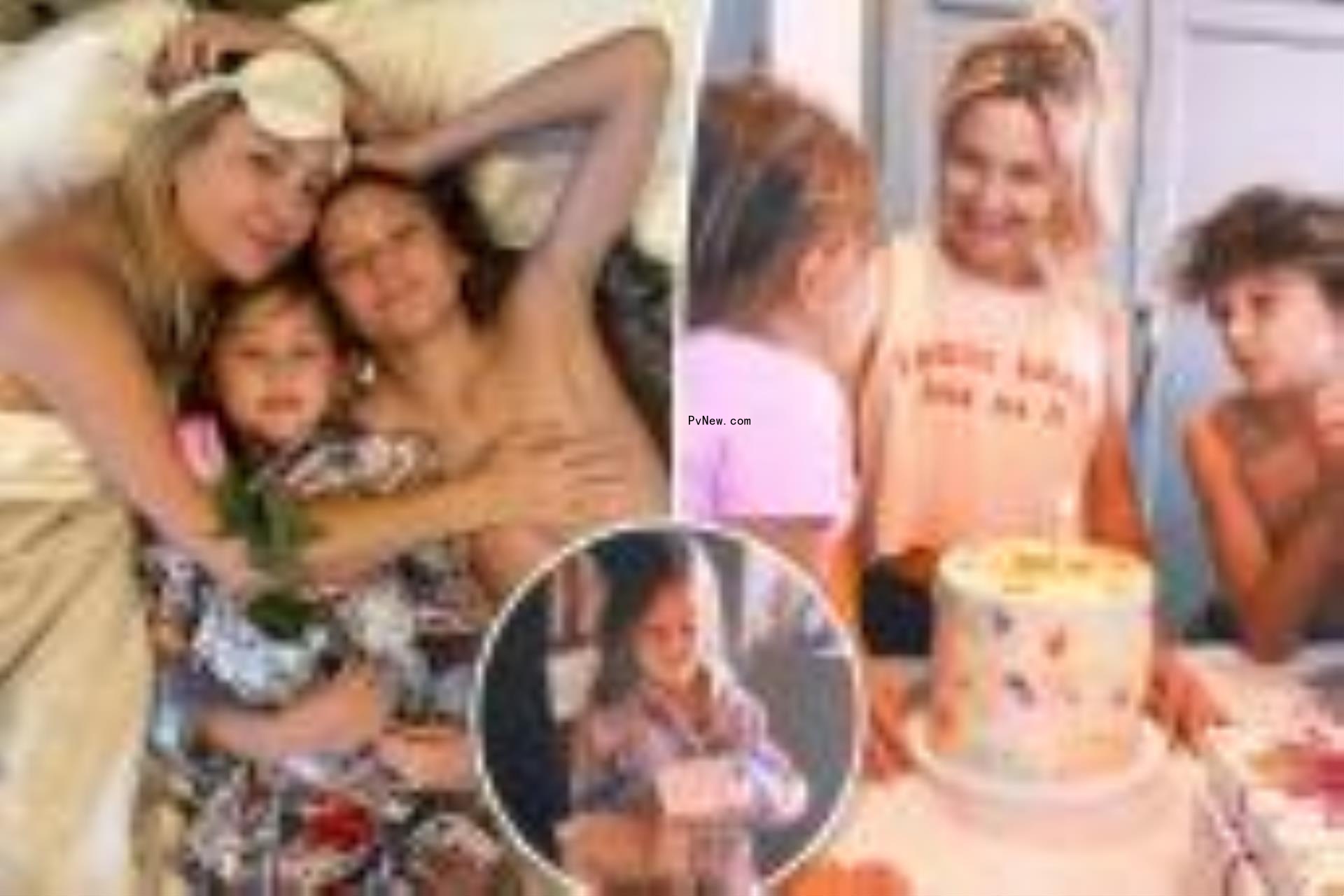 Kate Hudosn with her kids.