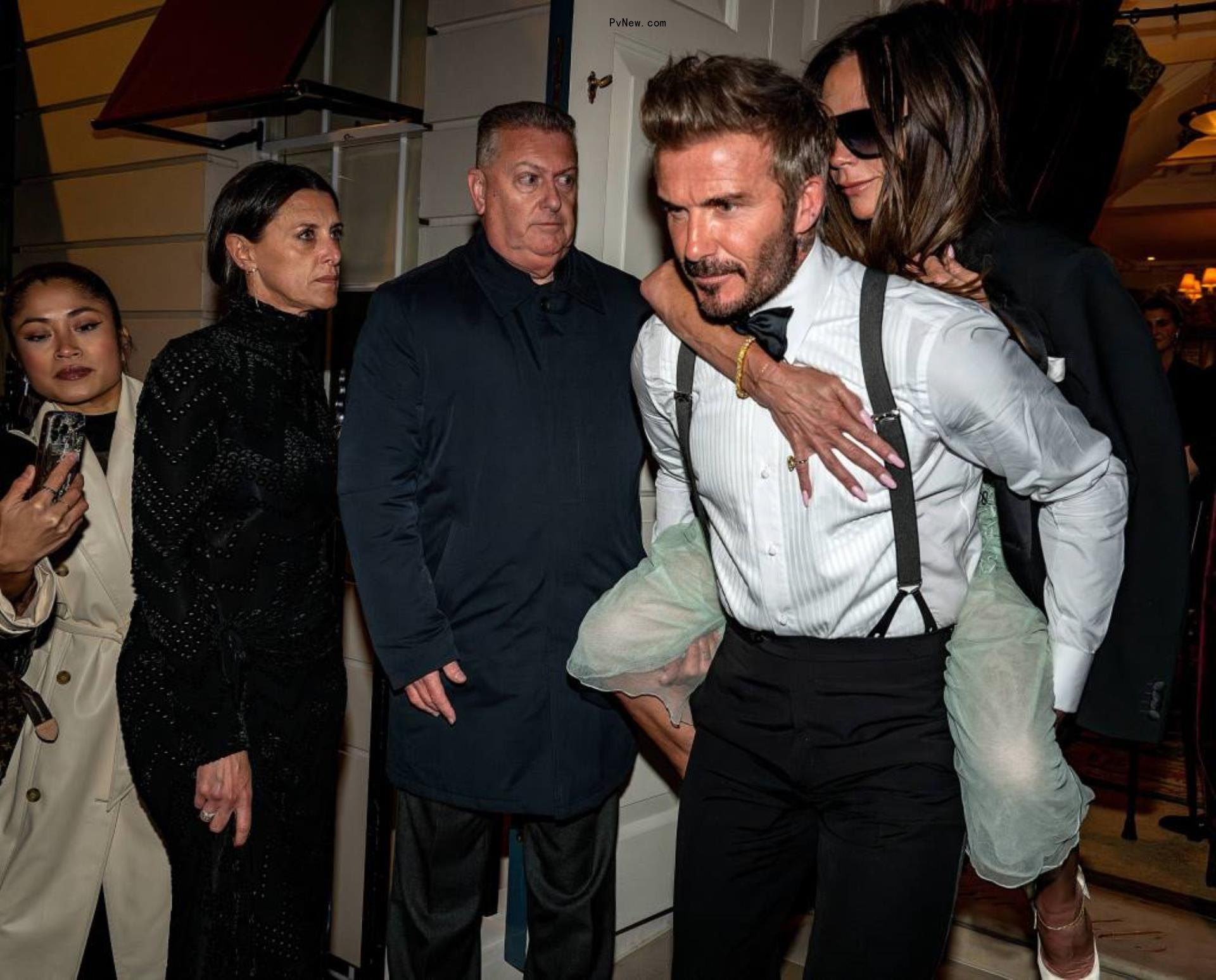 David and Victoria Beckham celebrating her 50th birthday.