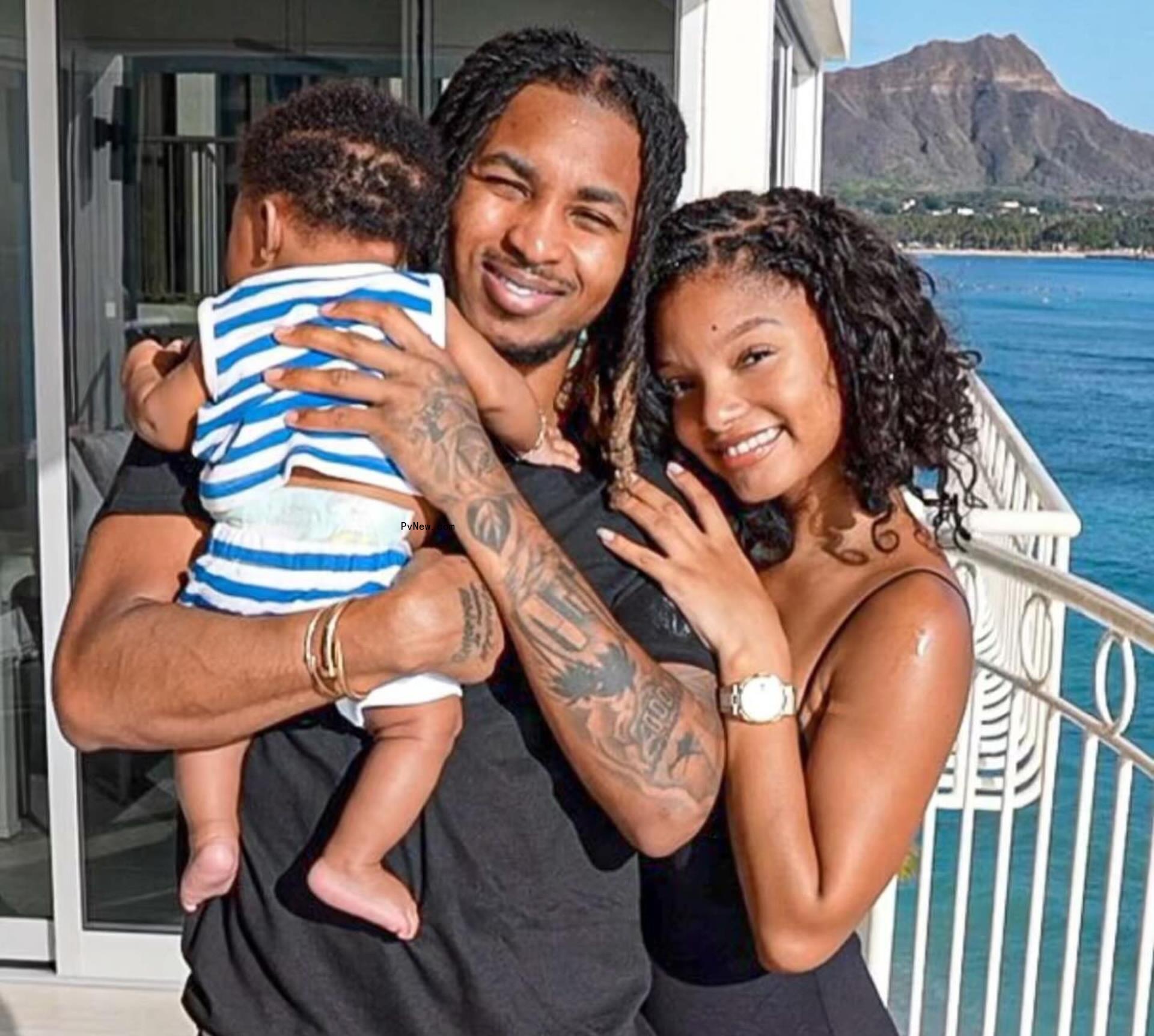 Halle Bailey, DDG and son