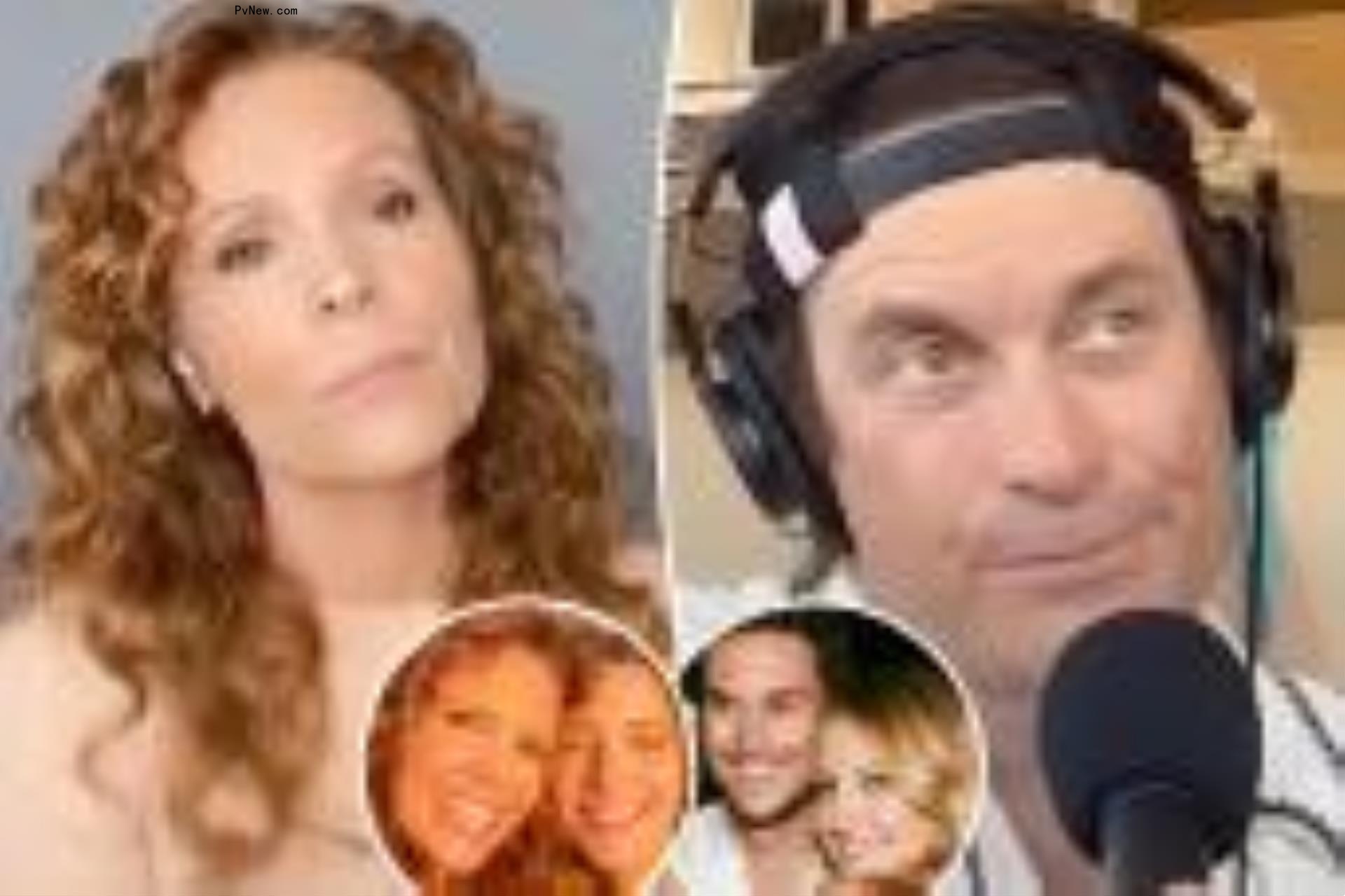 Split images of Robyn Lively and Oliver Hudson with insets of them with Kate Hudson and Blake Lively.