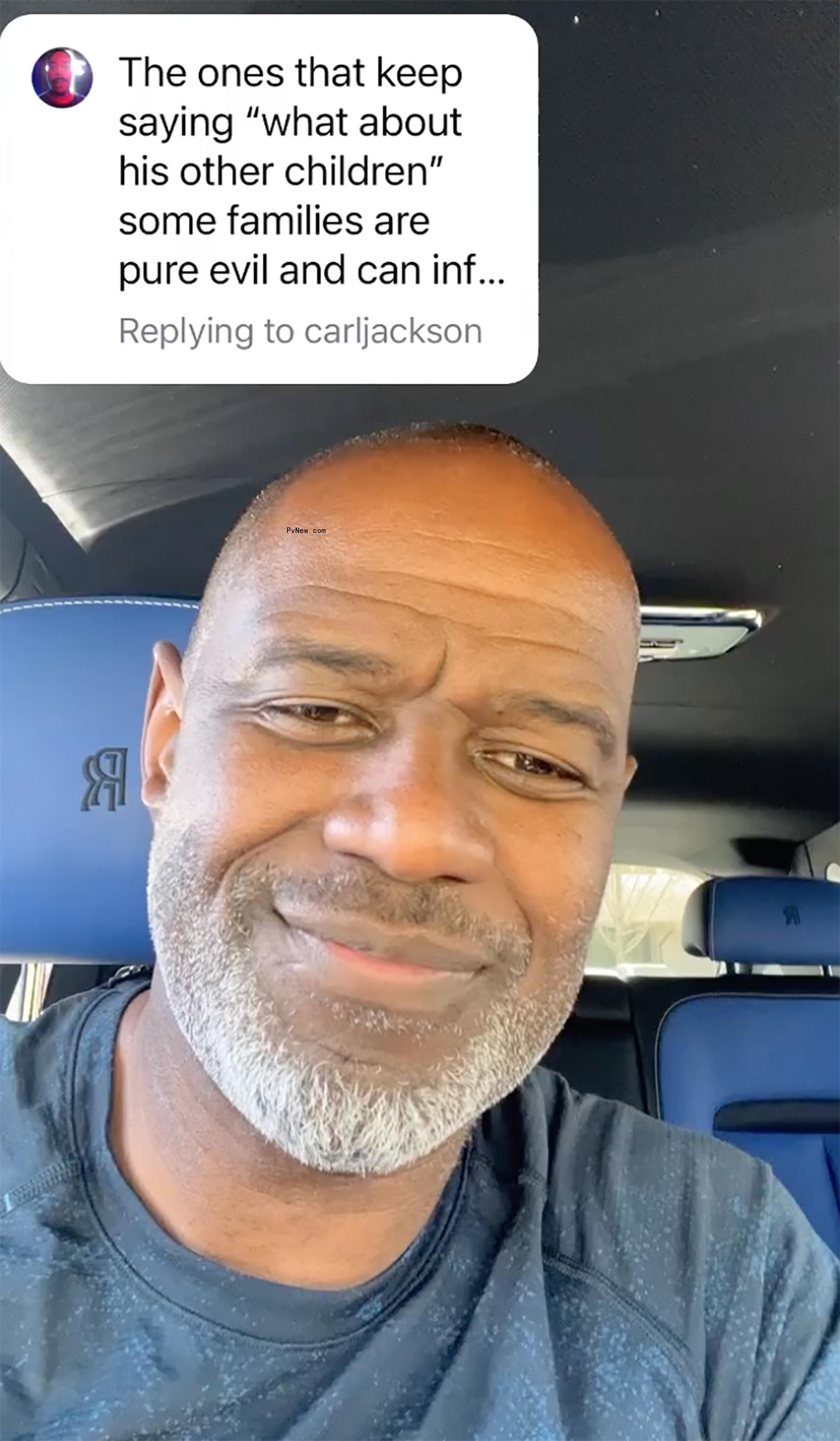 Brian McKnight in the car.