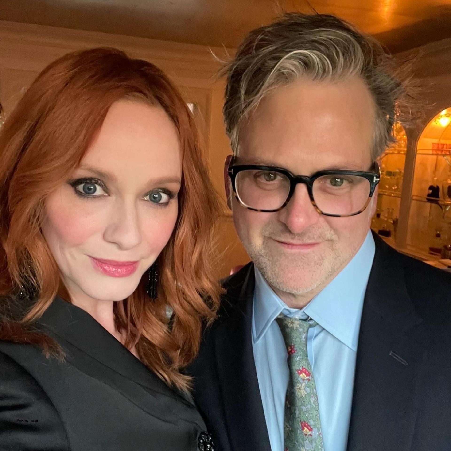 Christina Hendricks and George Bianchini.