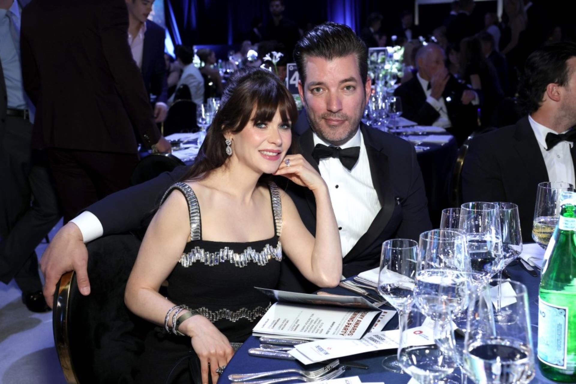 Jo<i></i>nathan Scott, Zooey Deschanel dinner photo