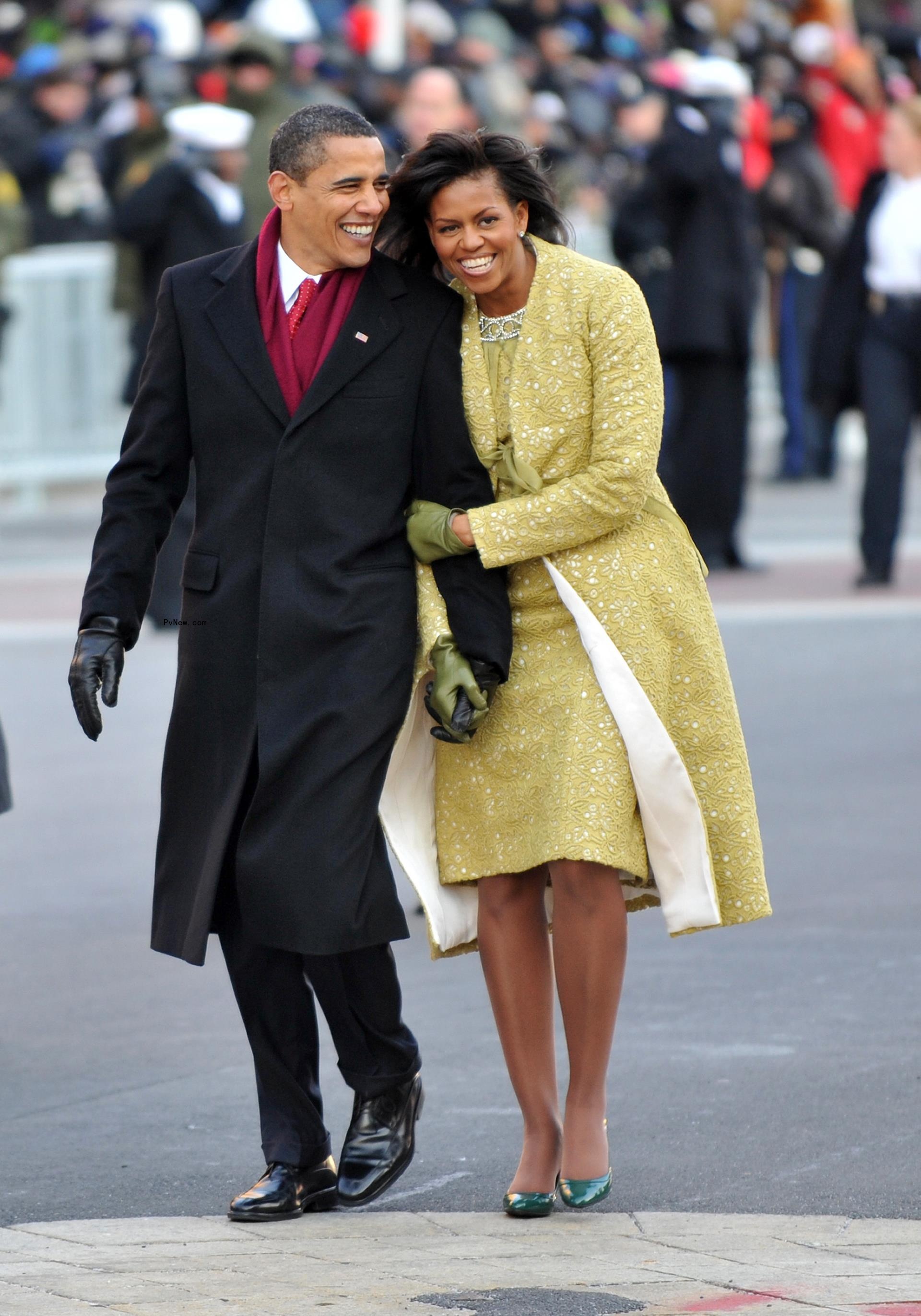 Michelle Obama and Barack Obama.