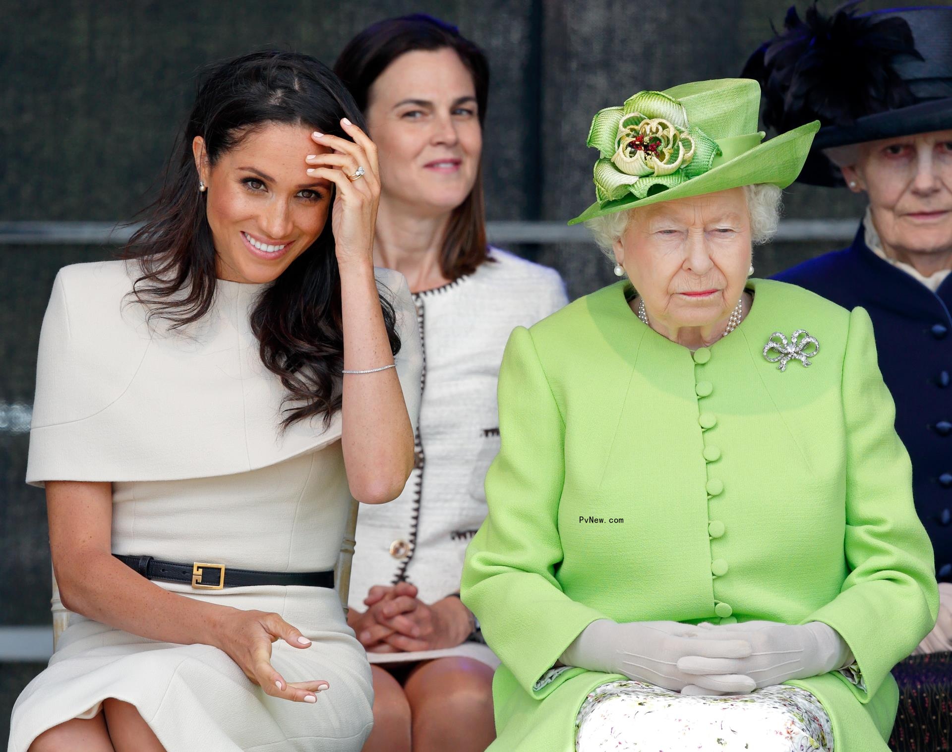 Meghan, Duchess of Sussex and Queen Elizabeth II.