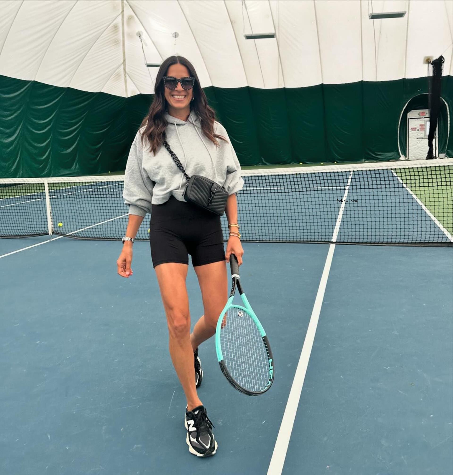 Rebecca Minkoff playing tennis