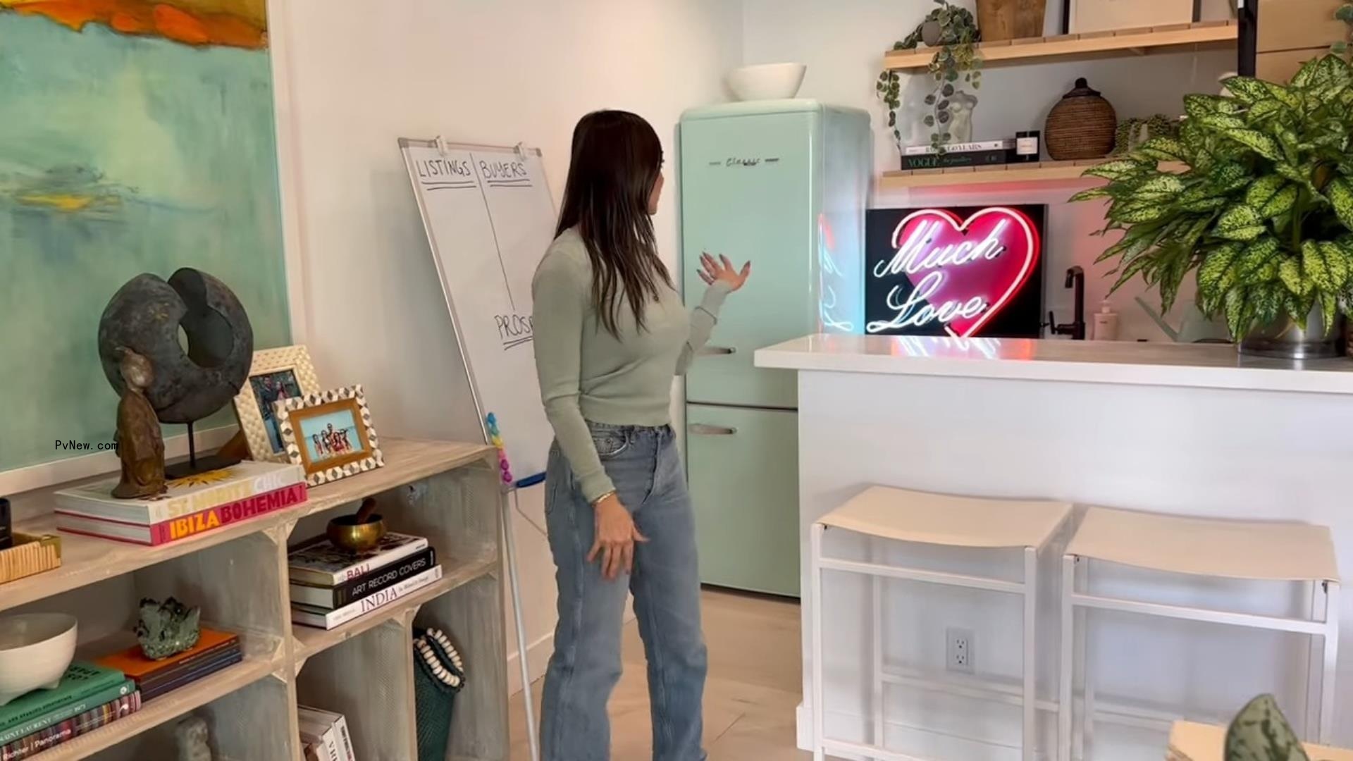 Farrah Aldjufrie gives a tour of her West Hollywood property in a YouTube video.