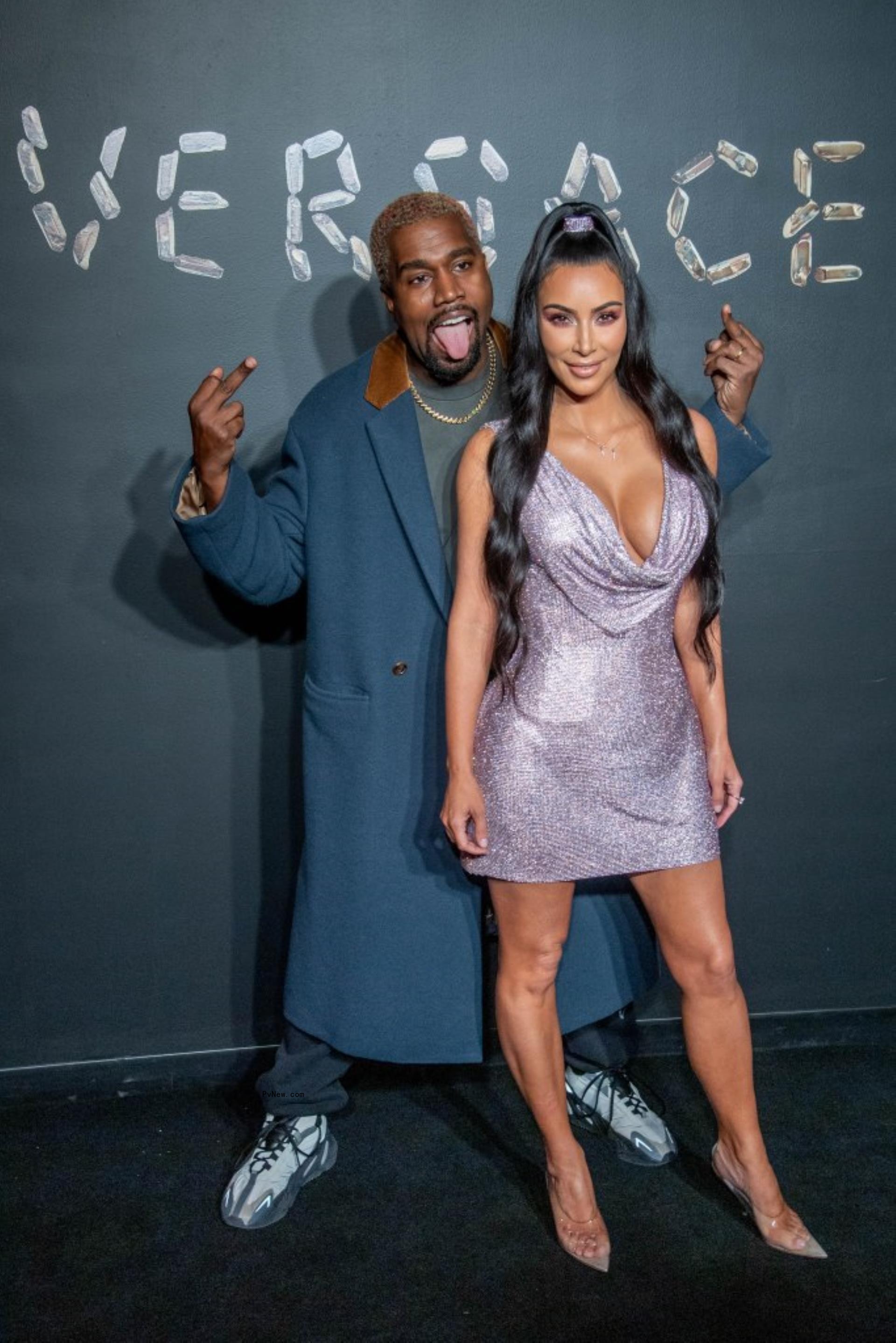Kanye West and Kim Kardashian