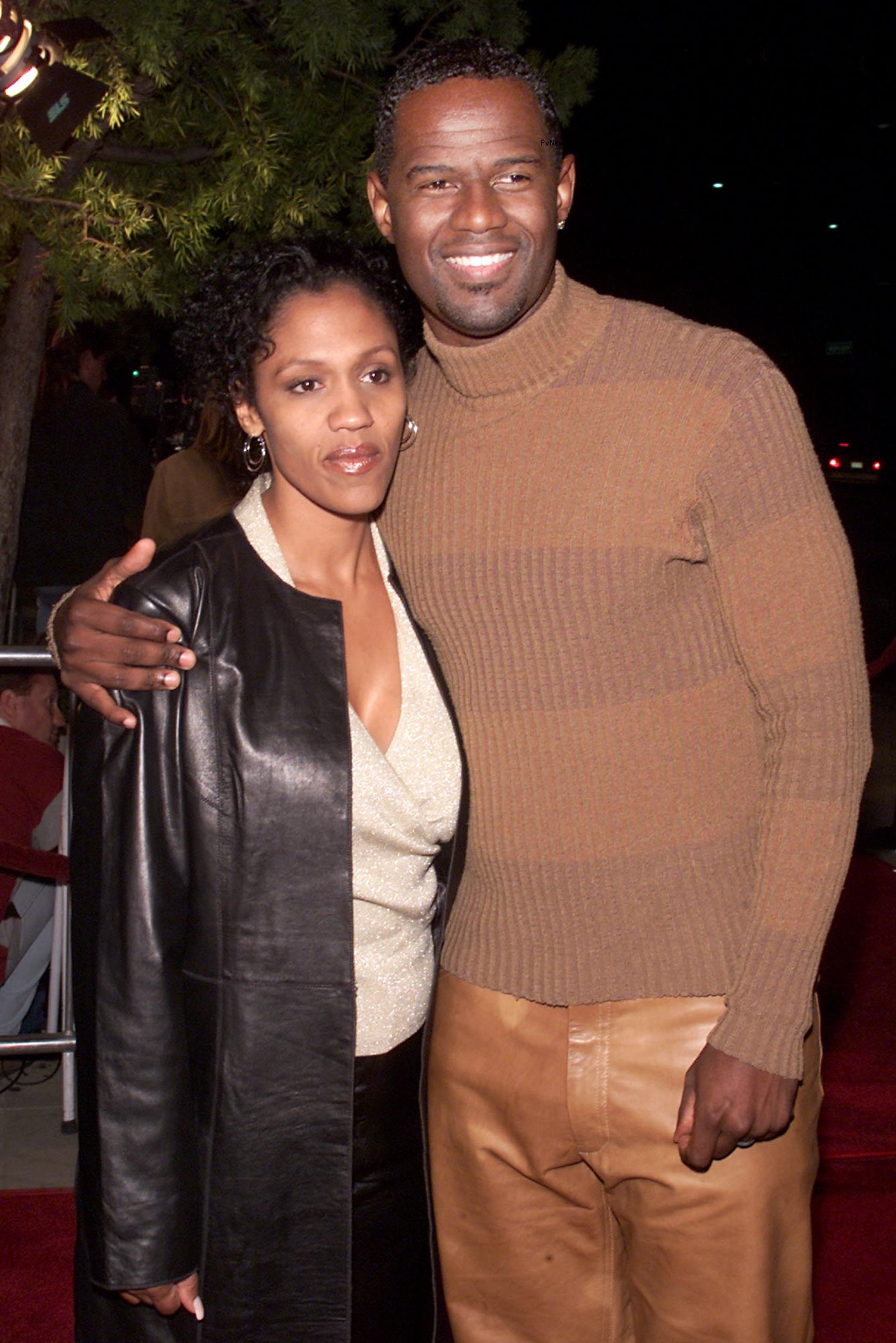Brian McKnight and his wife, Julie McKnight, at a movie screening in 2000.
