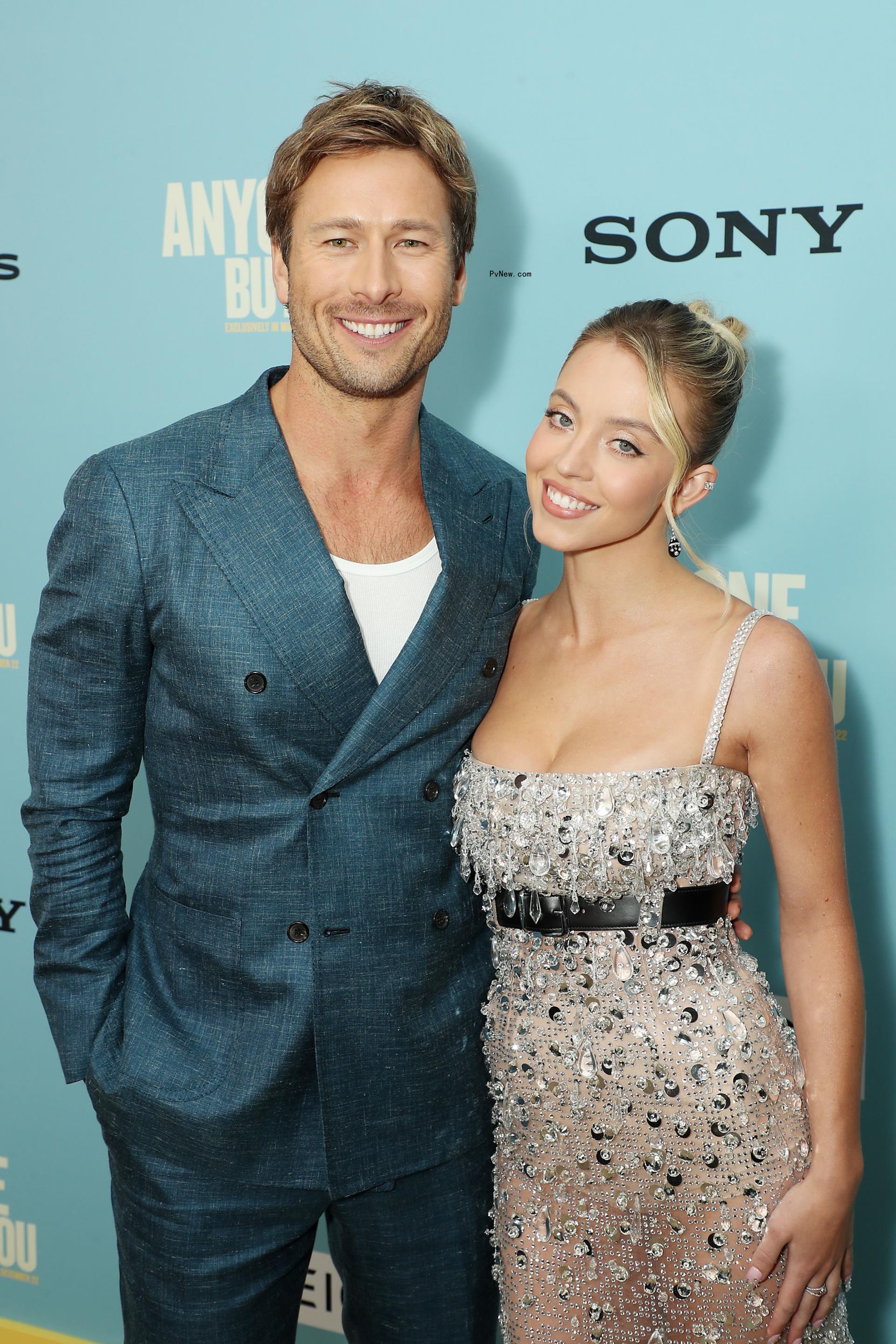 Glen Powell and Sydney Sweeney at the New York premiere of