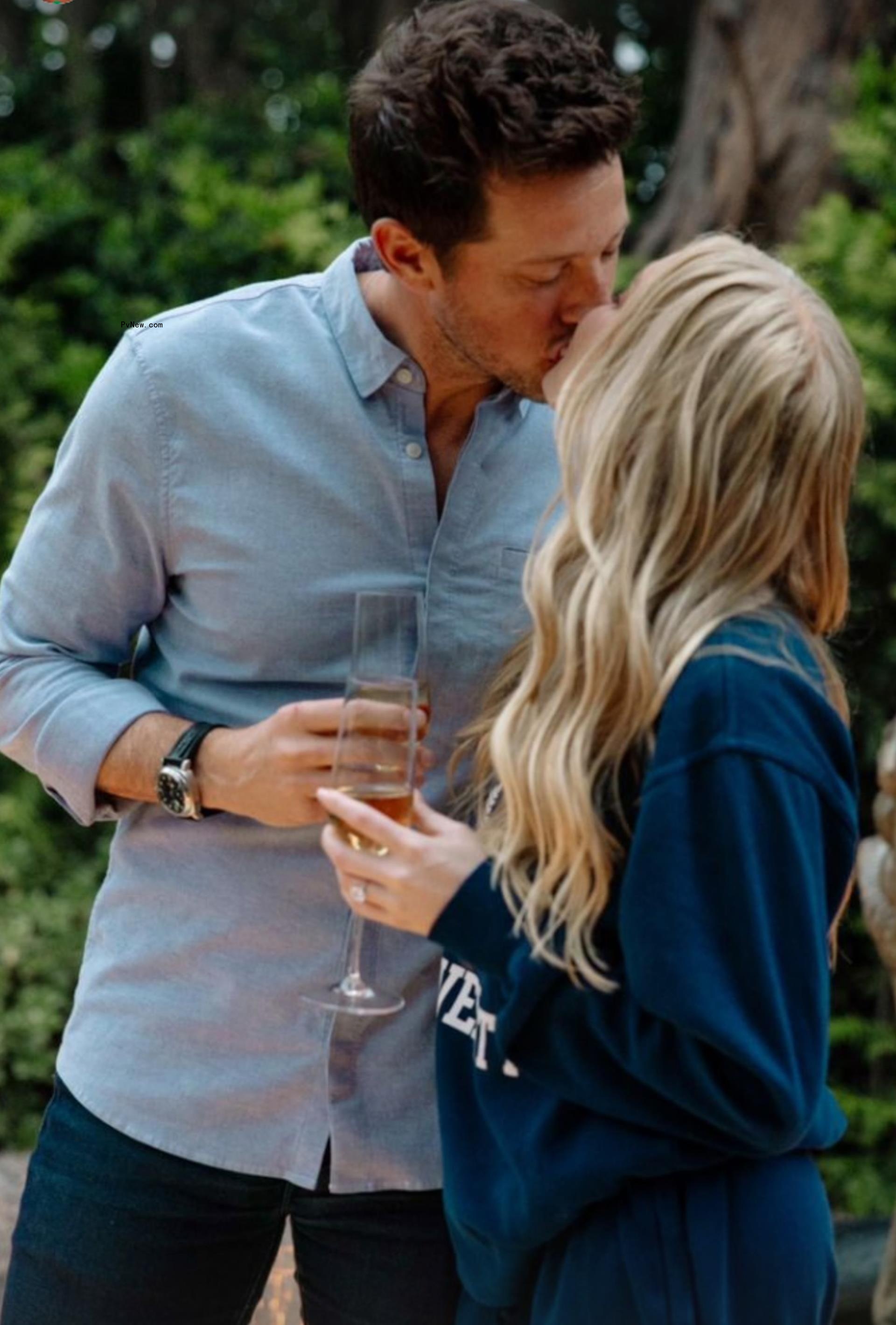 Matt Kaplan kissing Alex Cooper