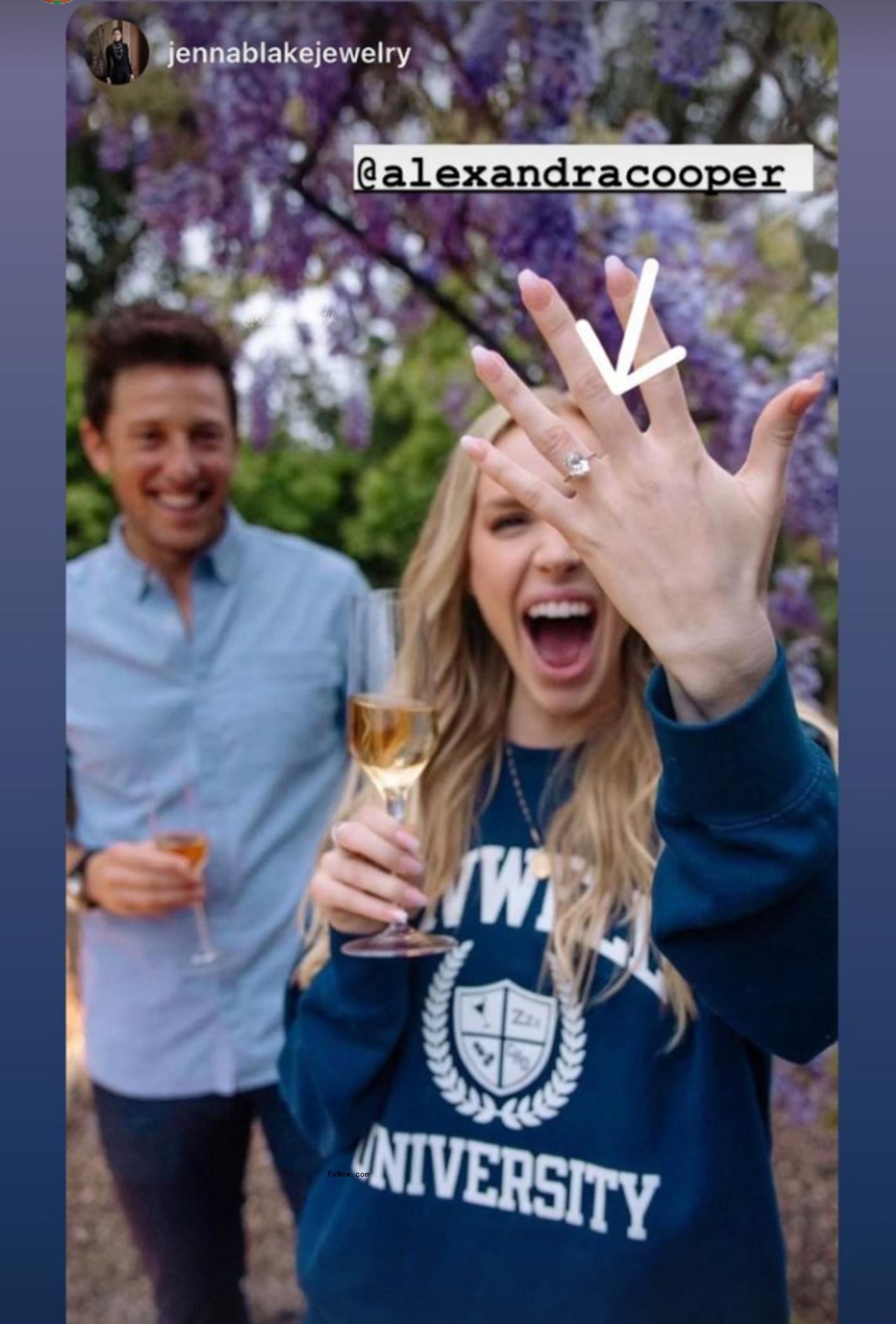 Matt Kaplan and Alex Cooper getting engaged