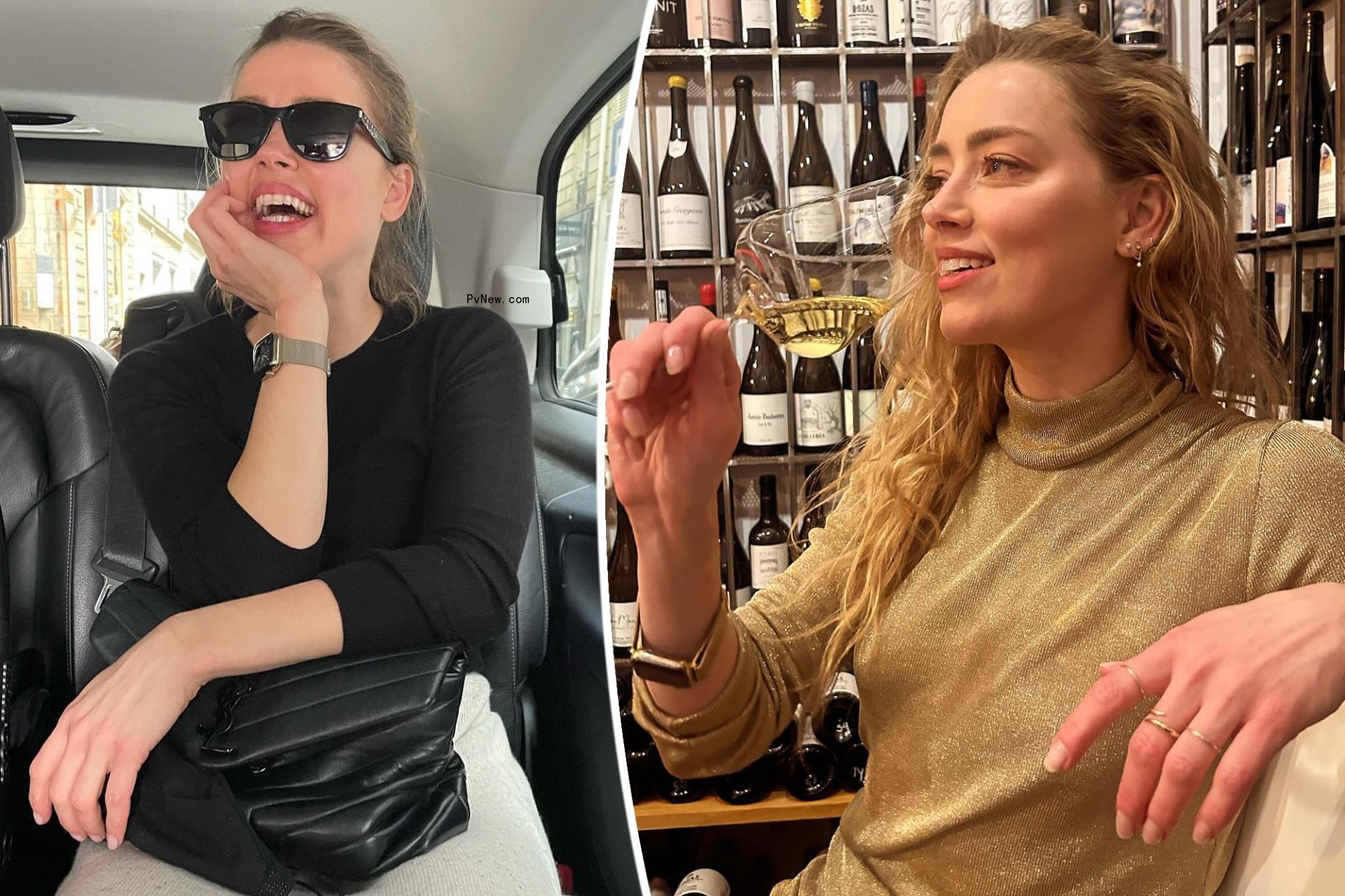 Amber Heard drinks up in rare photo celebrating 38th birthday