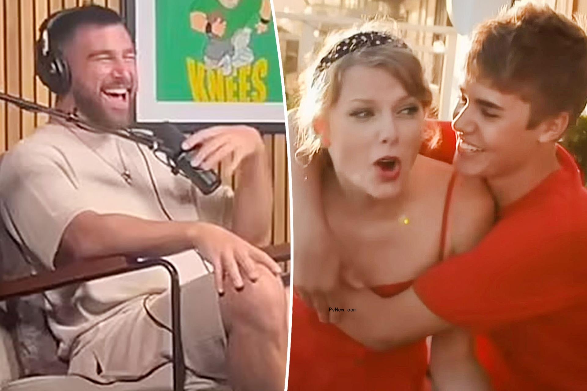 Travis Kelce reacts to Taylor Swift and Justin Bieber’s 2012 ‘Punk’d’ episode