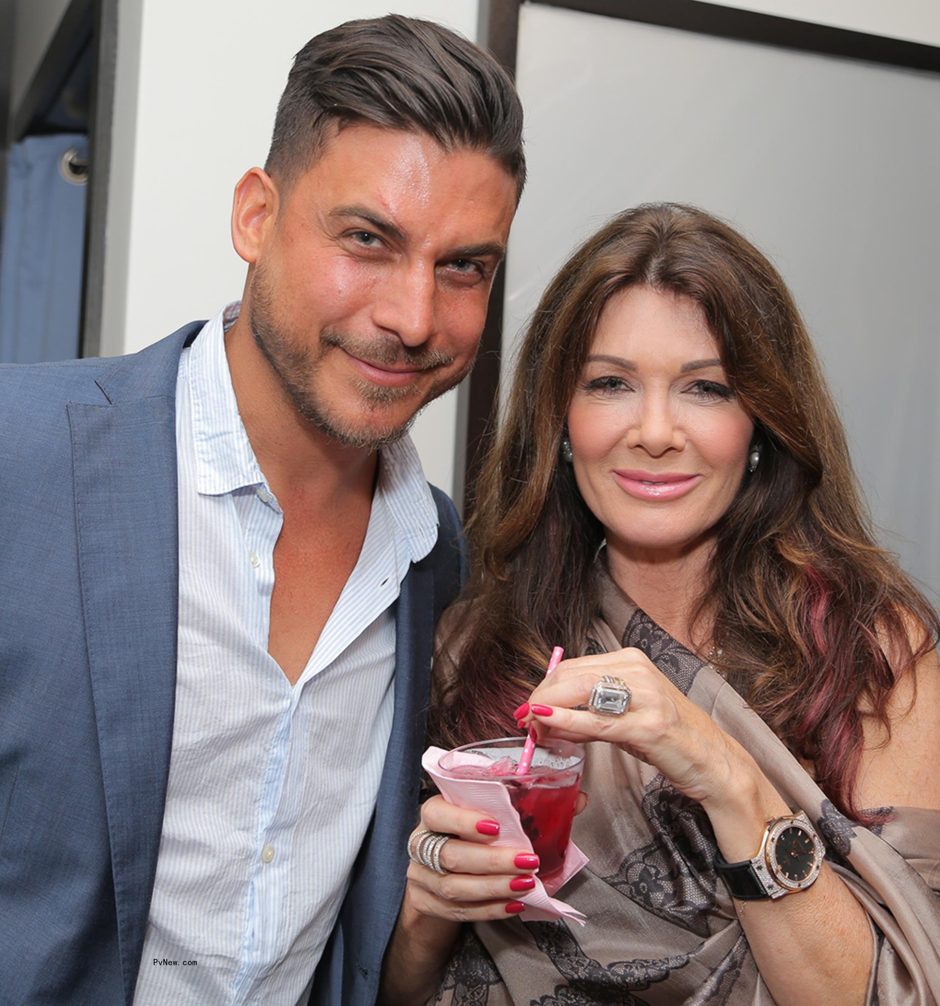 Jax Taylor and Lisa Vanderpump posing together