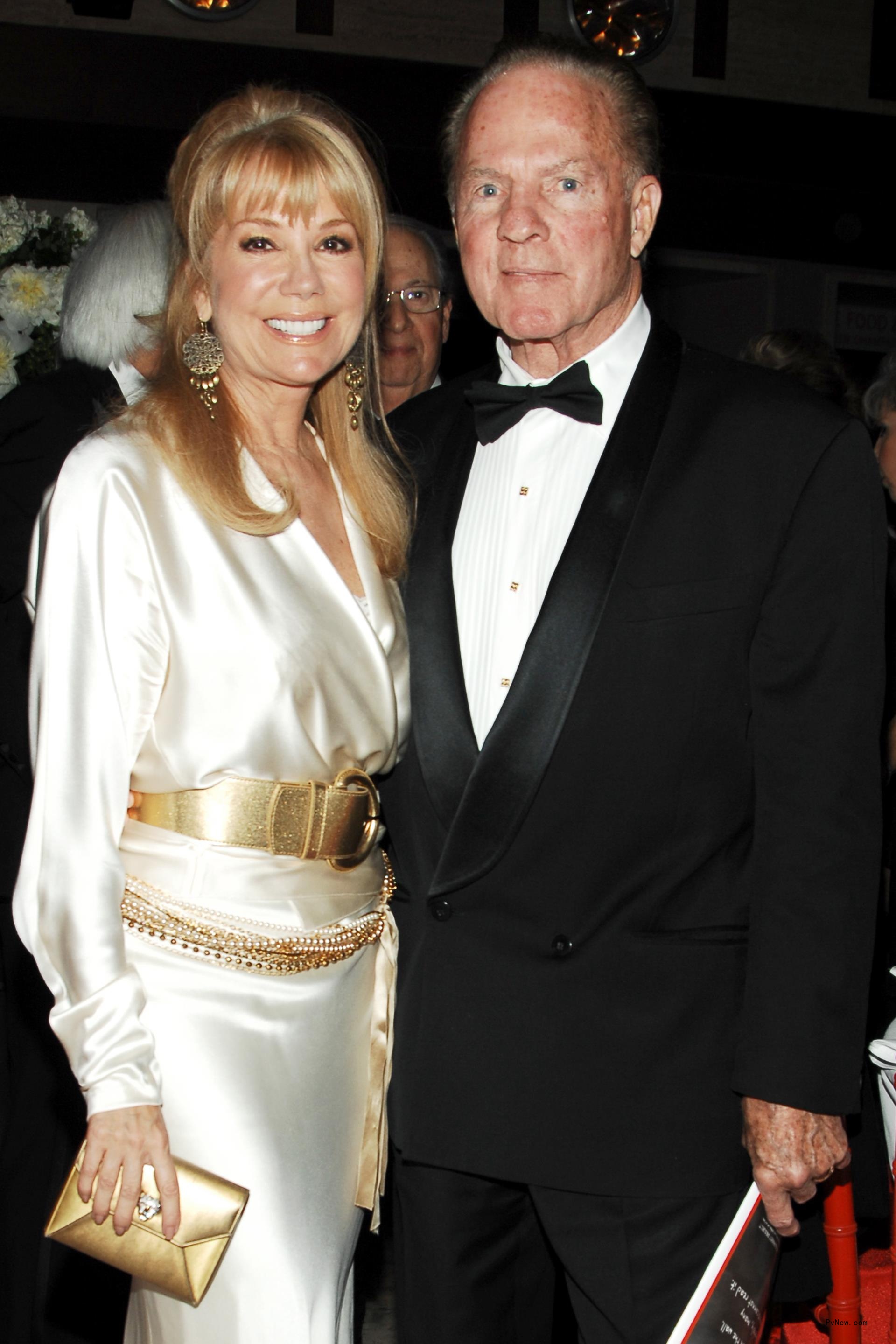 Frank Gifford and Kathie Lee Gifford posing together