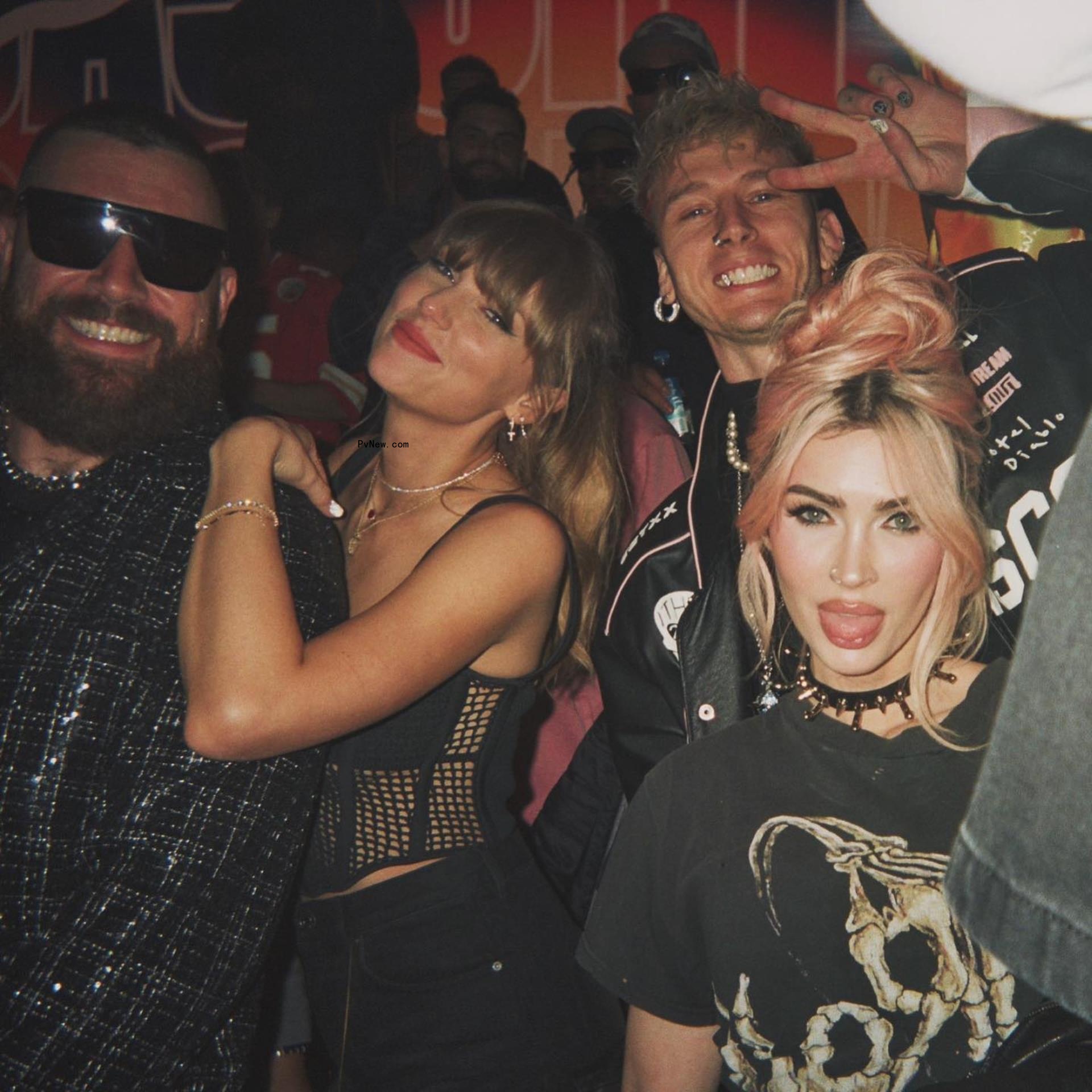 Taylor Swift, Travis Kelce, Machine Gun Kelly and Megan Fox
