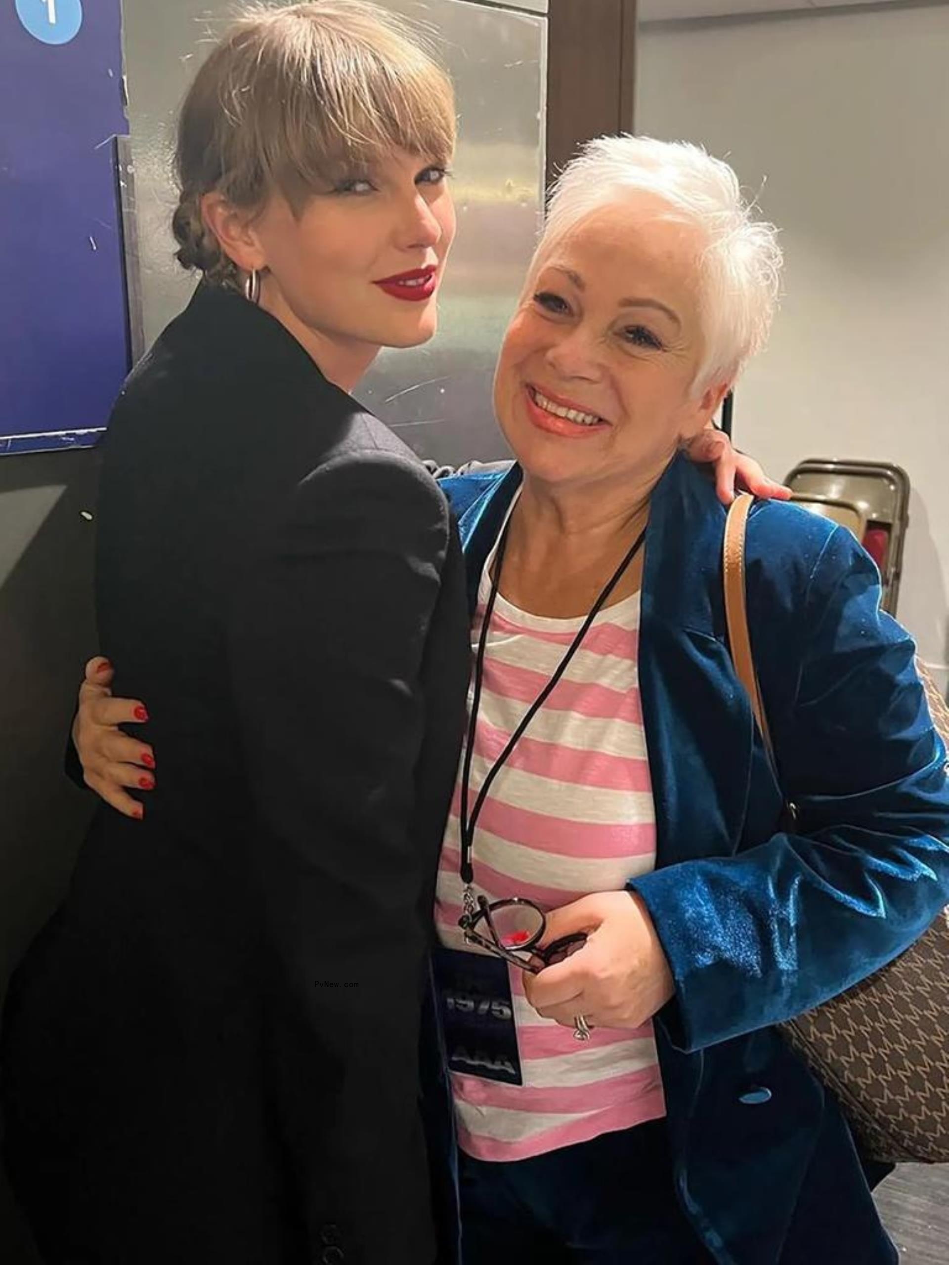 Taylor Swift and Denise Welch.
