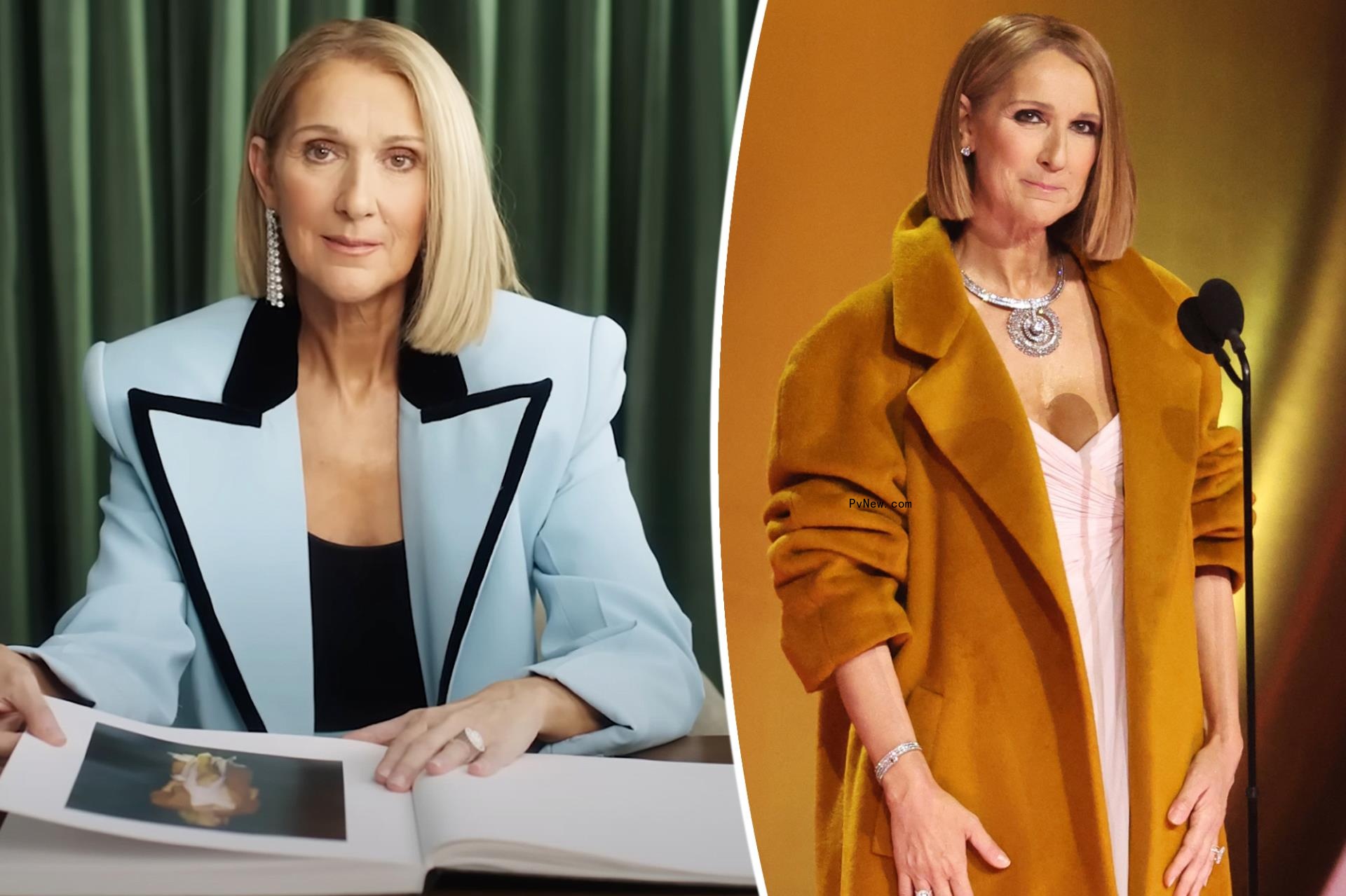 Celine Dion reveals emotio<i></i>nal reason for keeping her coat on at the 2024 Grammys amid health struggles