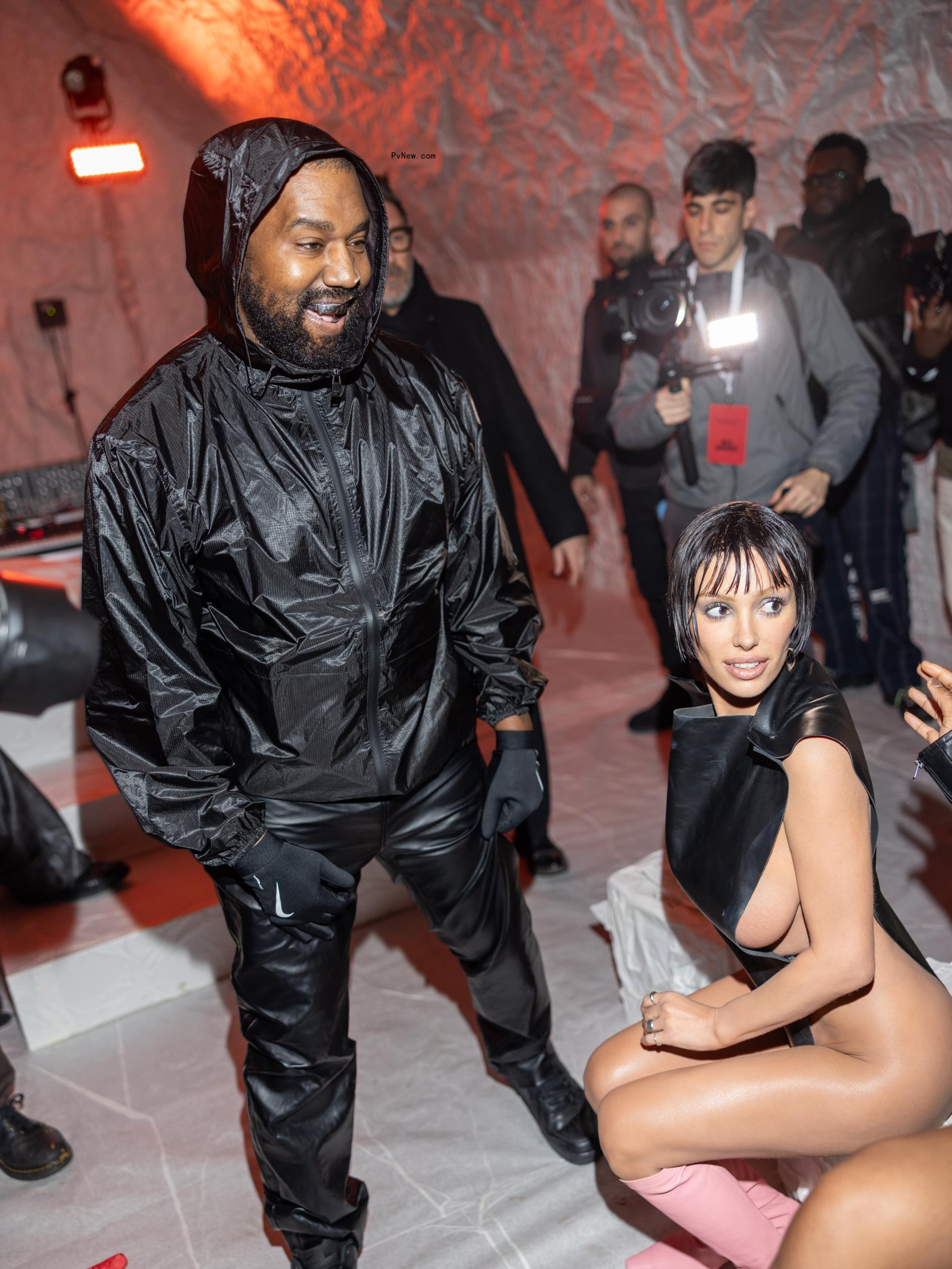 Kanye West with Bianca Censori.