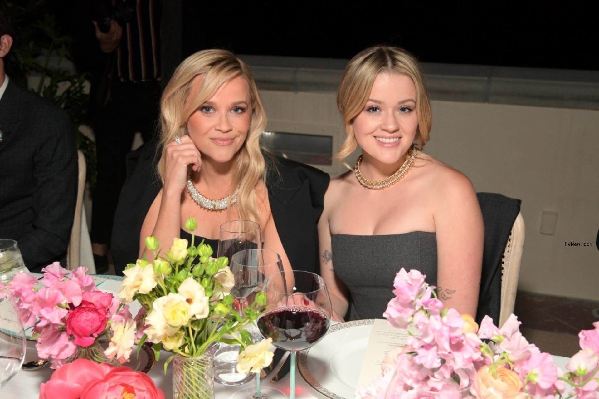 Reese Witherspoon and Ava Phillippe at the Tiffany & Co. celebration of the launch of Blue Book 2024: Tiffany Céleste.