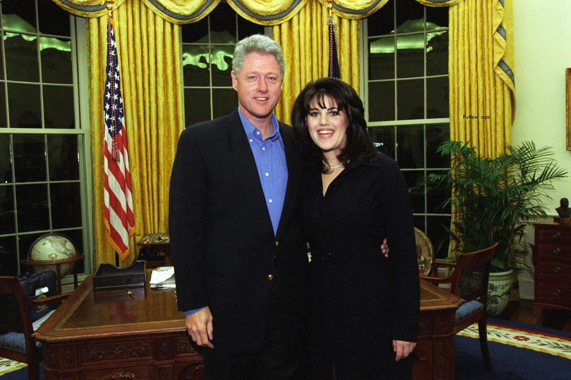 Mo<i></i>nica Lewinsky and Bill Clinton