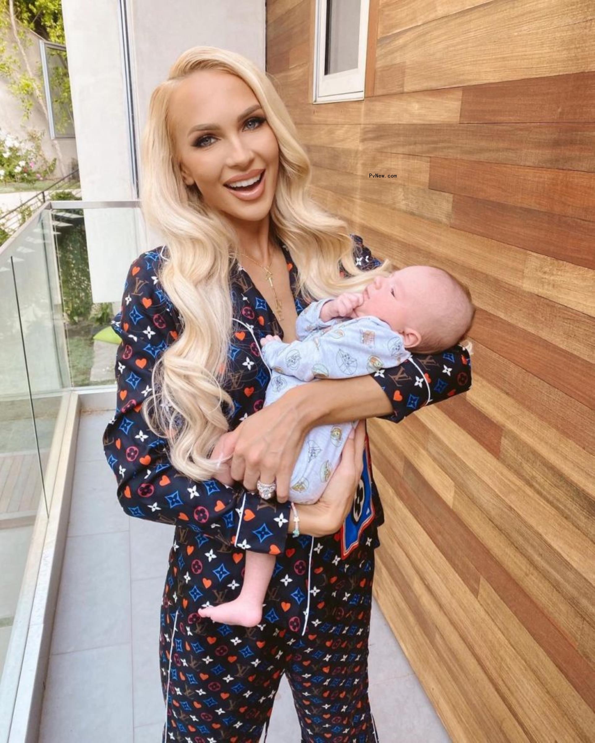 Christine Quinn with her son