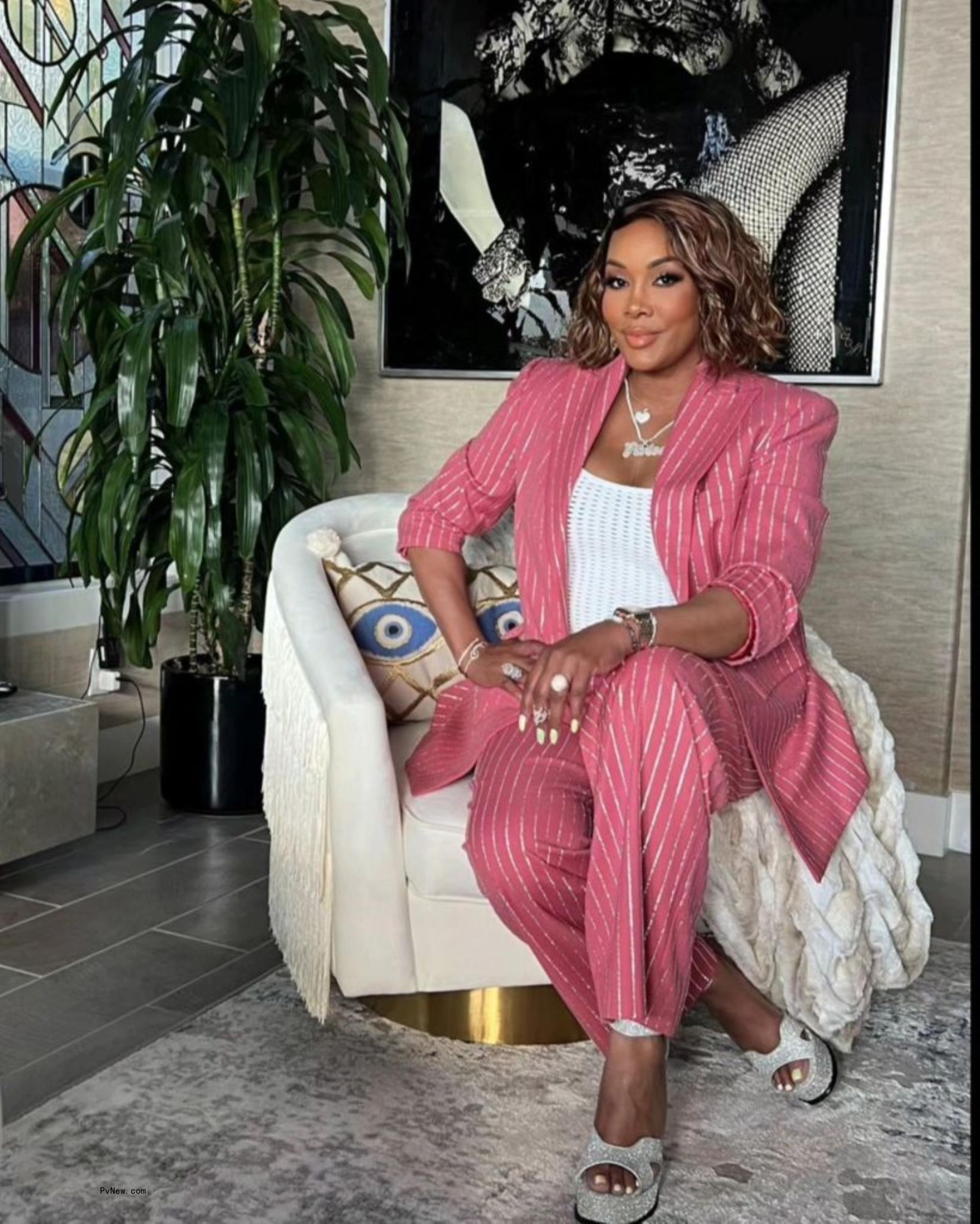 Vivica A. Fox and Kevin Daniels in the page six studio