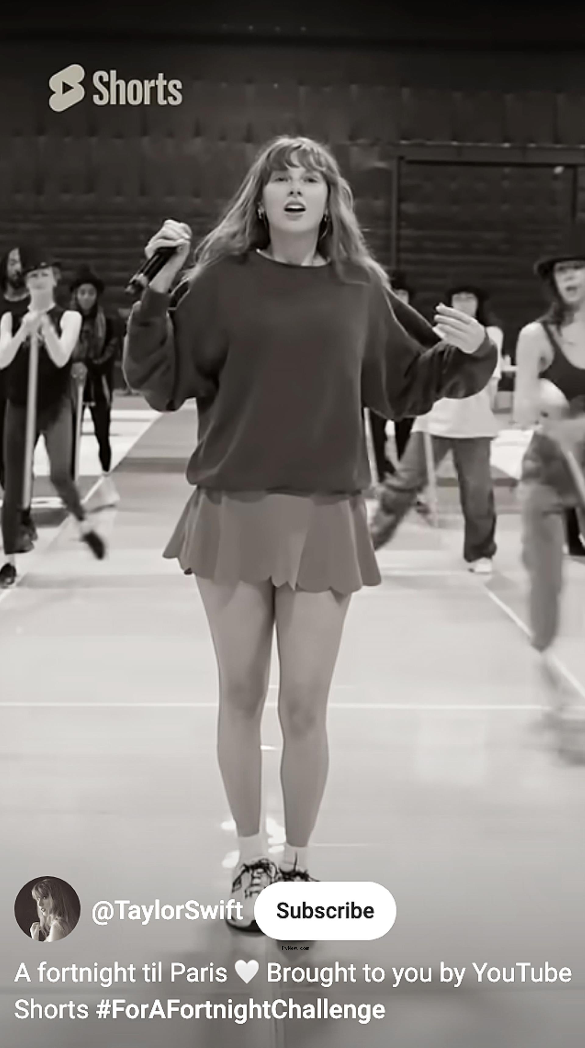 Taylor Swift practicing for her tour