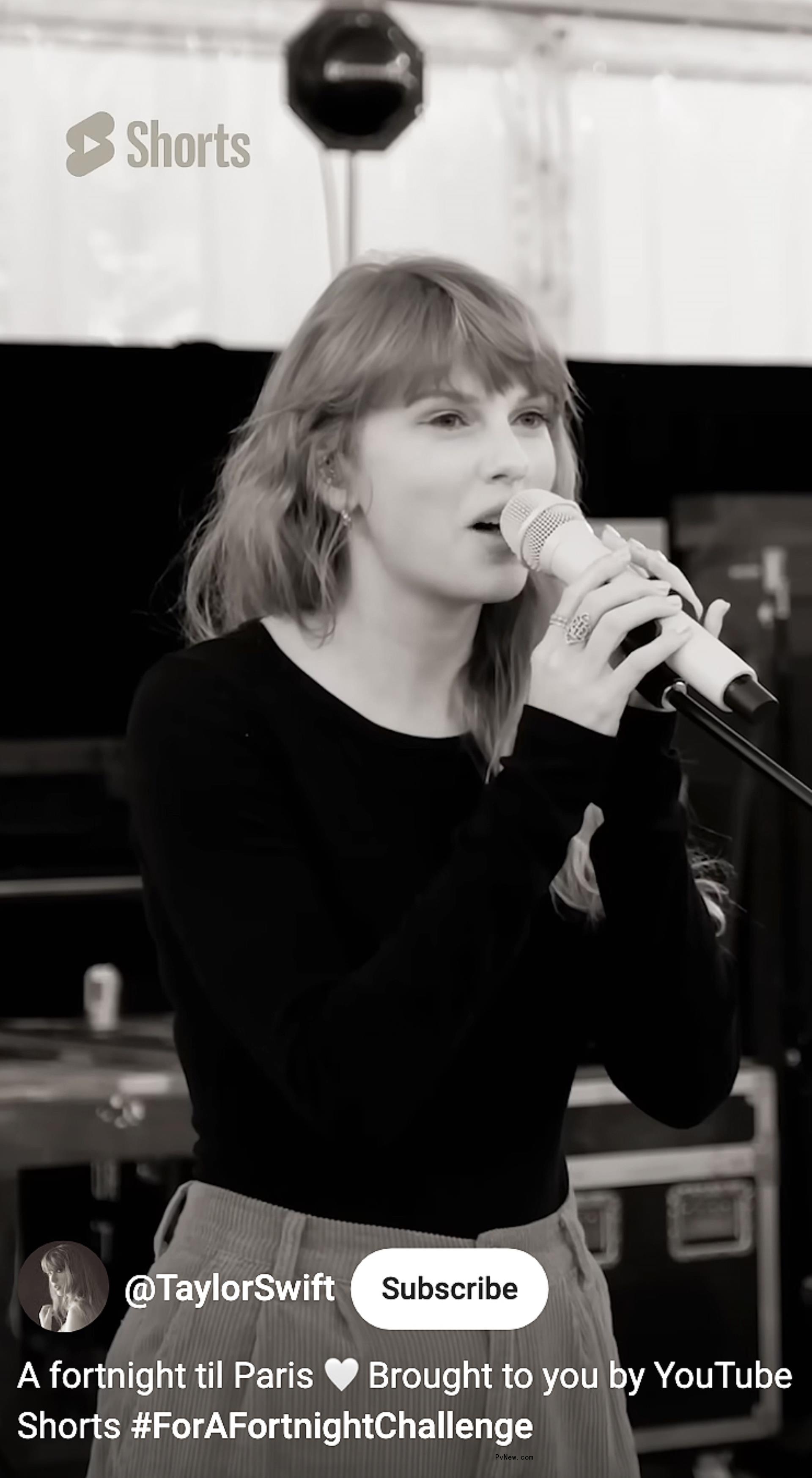 Taylor Swift practicing singing