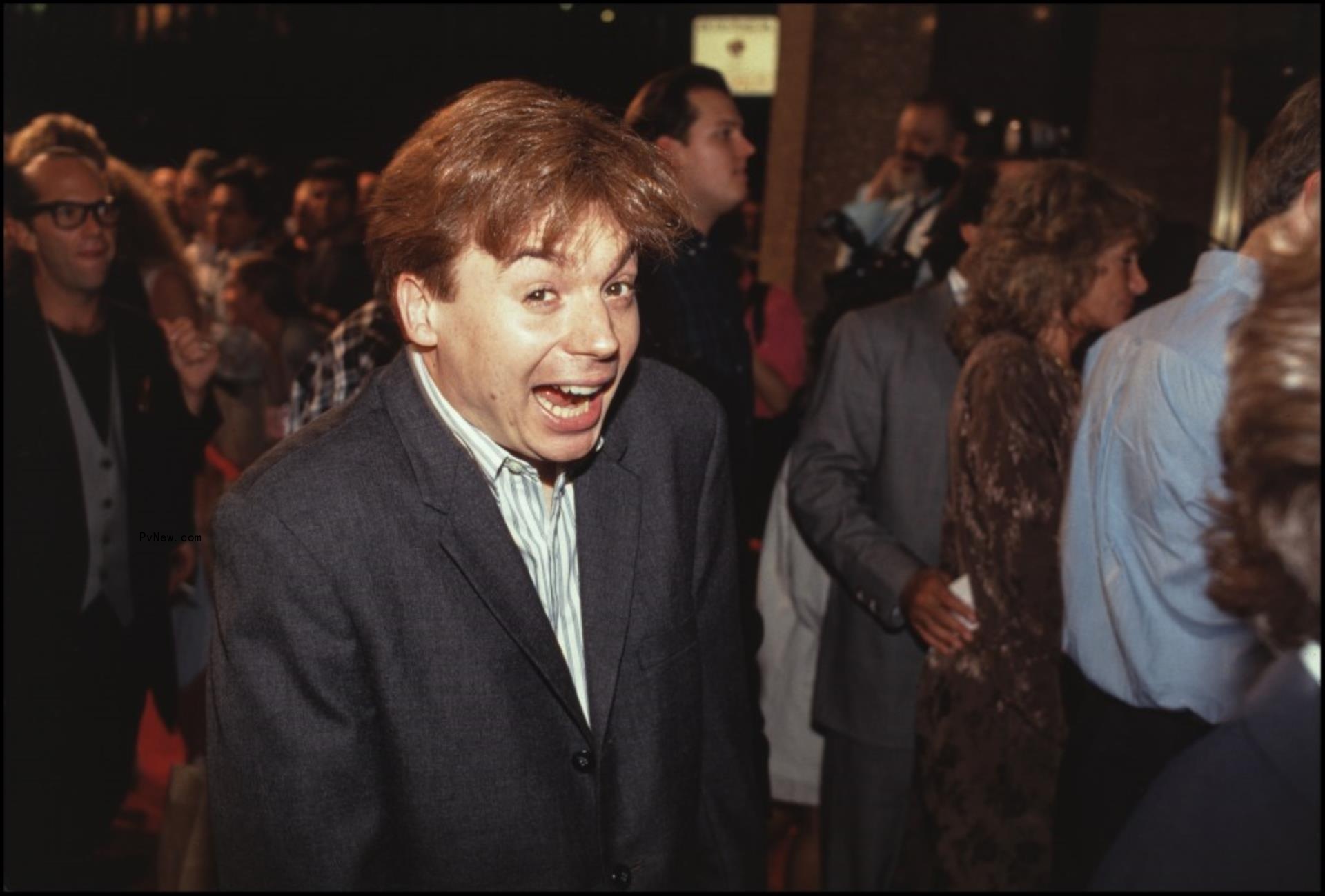 Mike Myers making a funny face in 1993.