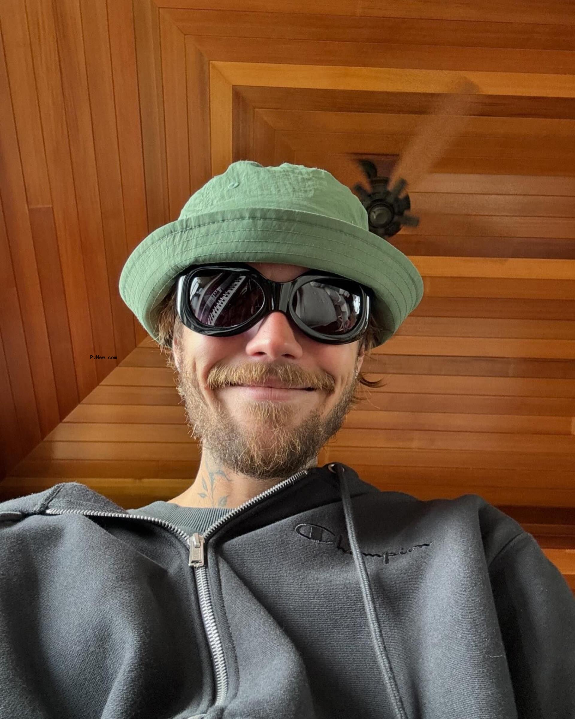 A selfie of Justin Bieber smiling