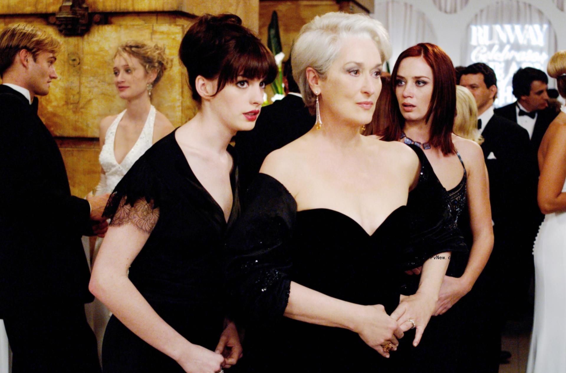 Meryl Streep, Emily Blunt and Anne Hathaway in the 