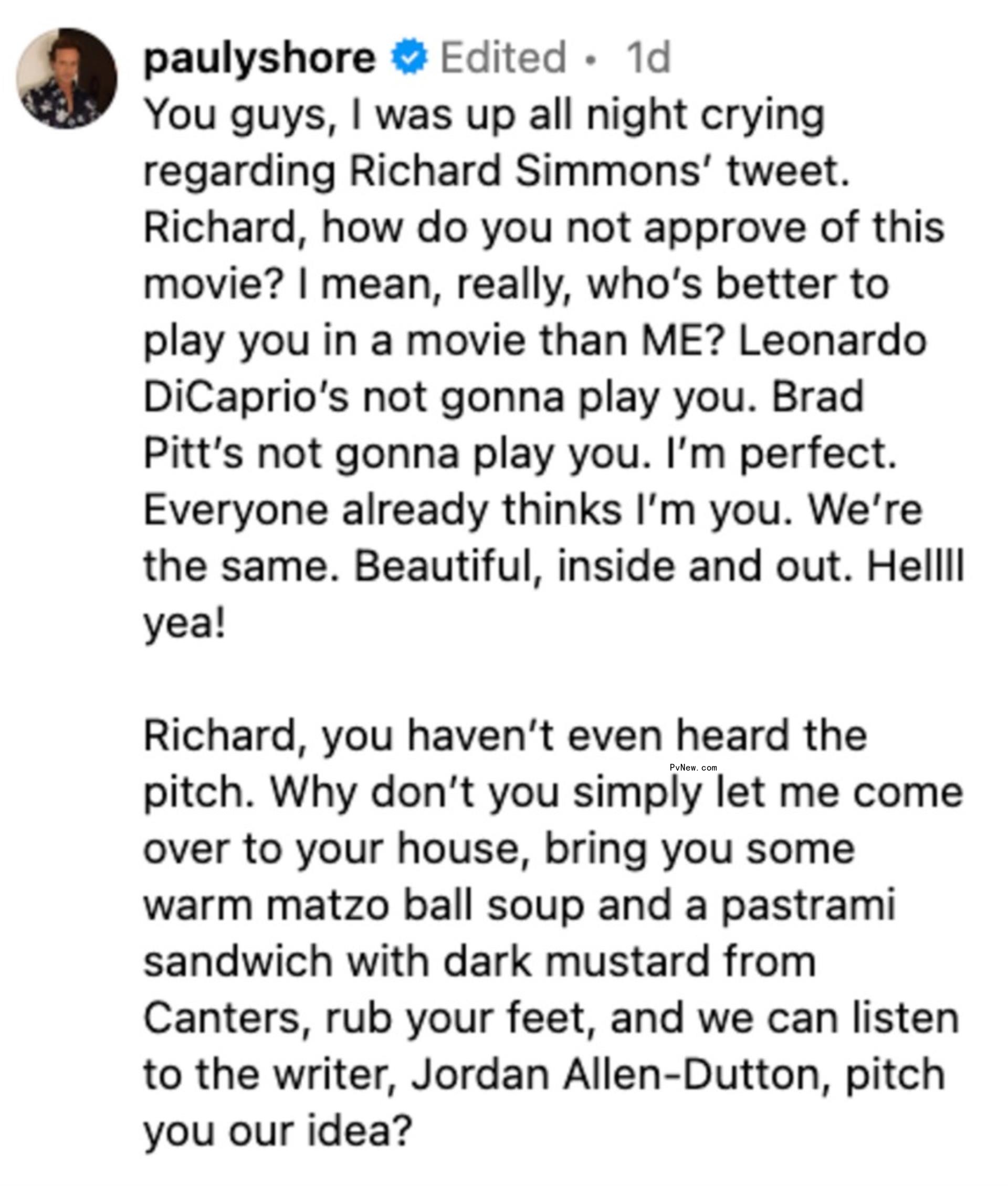 Pauly Shore Instagram screenshot