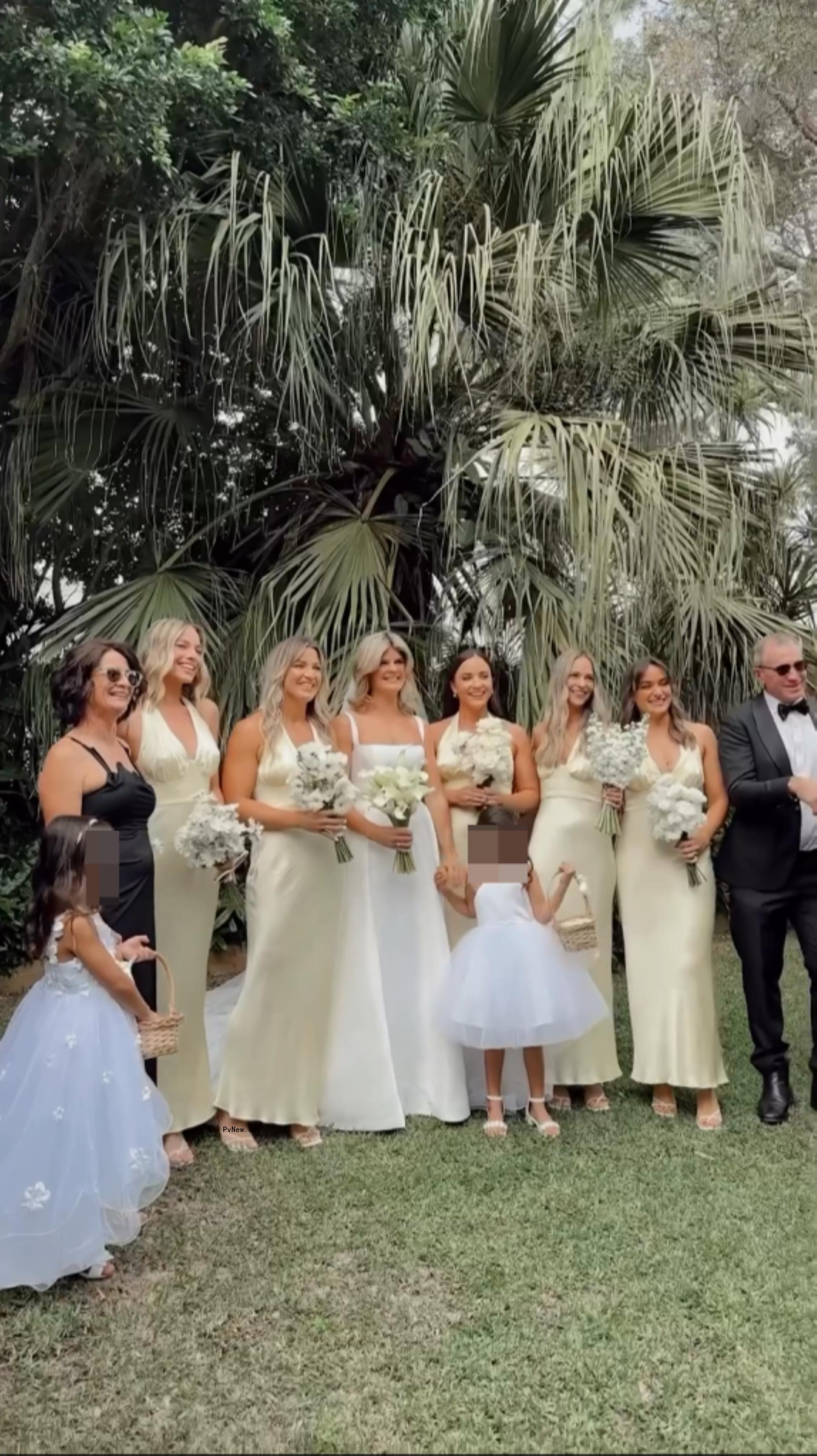 Margot Robbie as a bridesmaid at her friend's wedding. 
