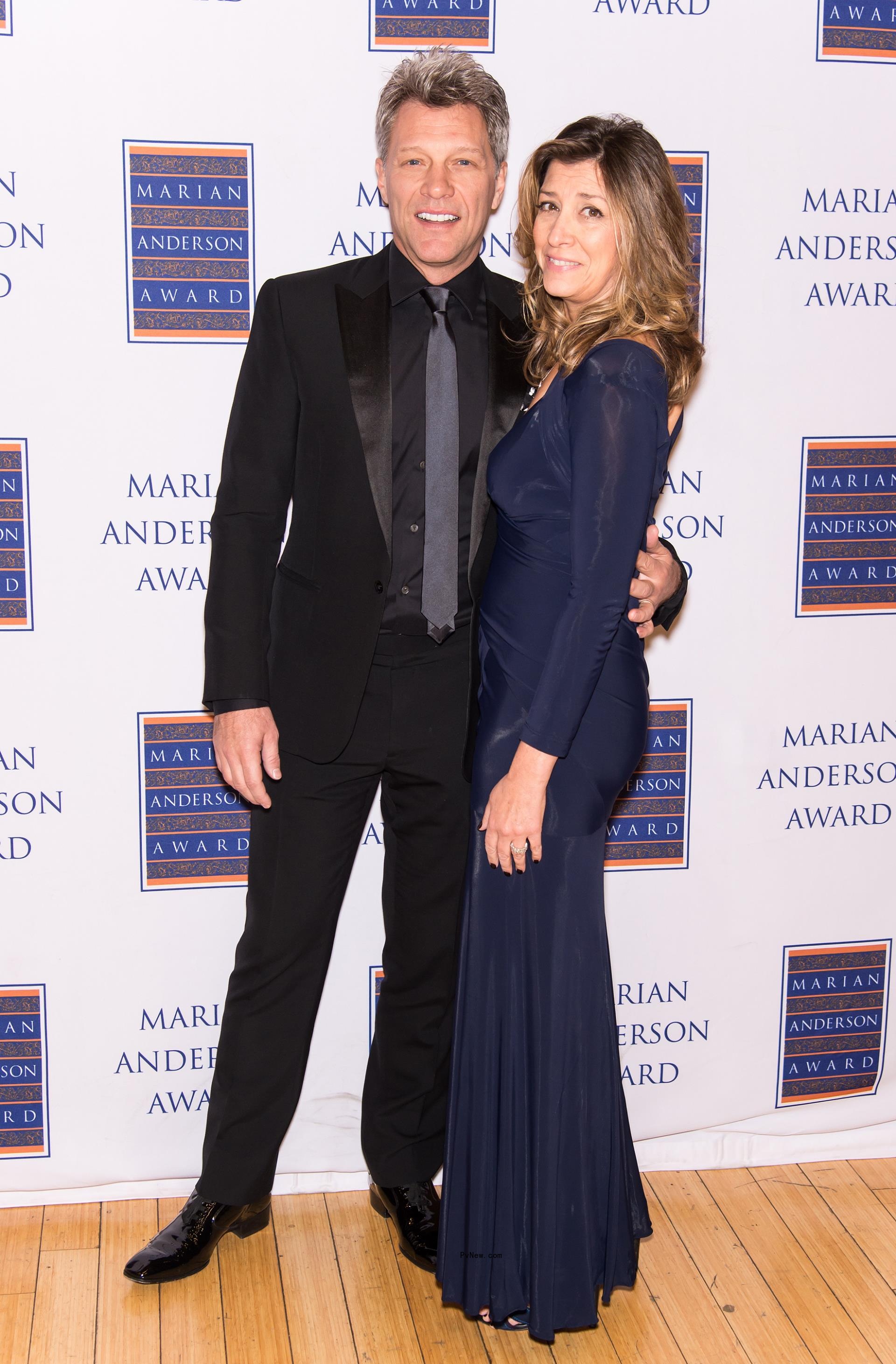 Jon Bon Jovi and wife Dorothea Hurley posing together 