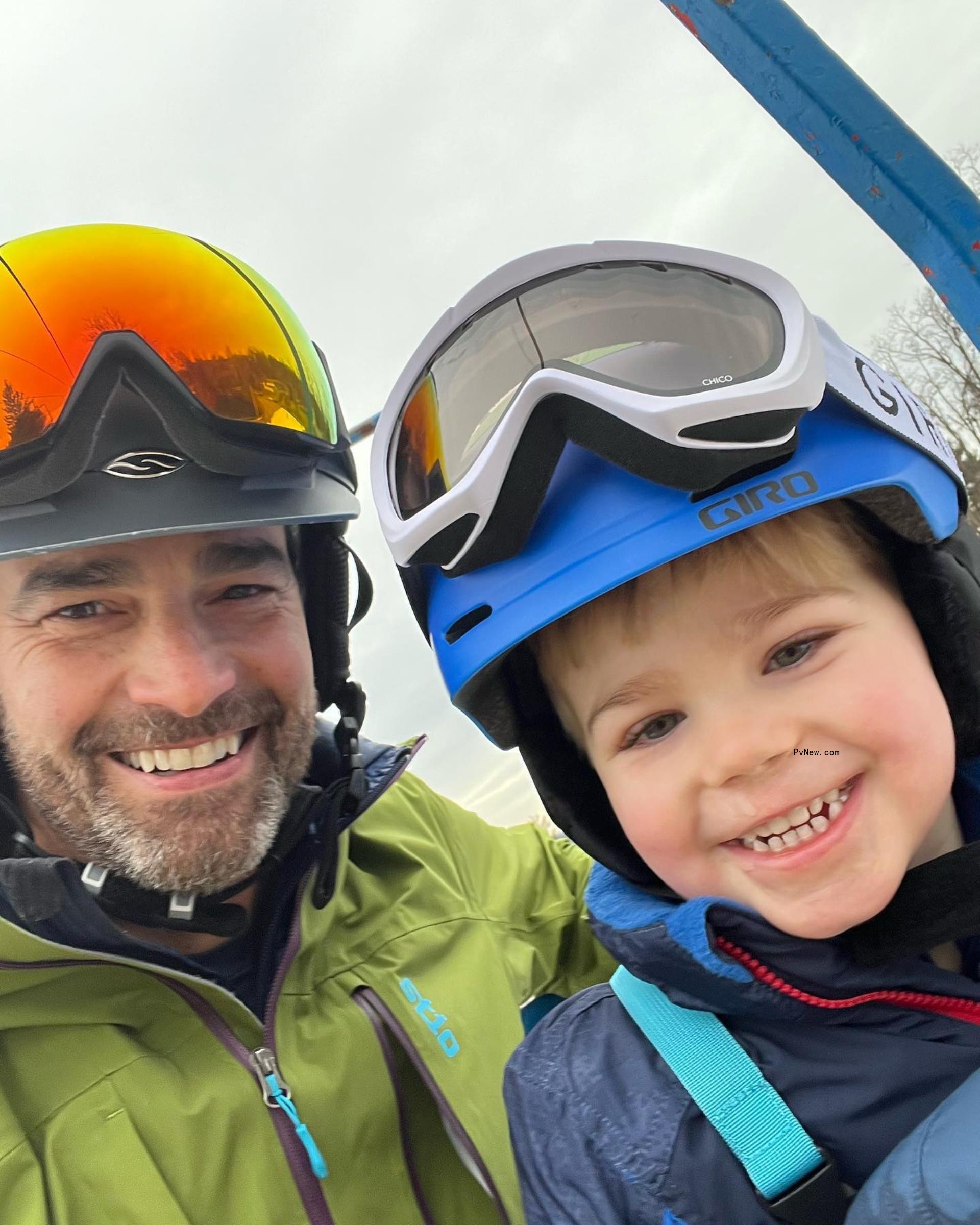 Rob Marciano with his child.