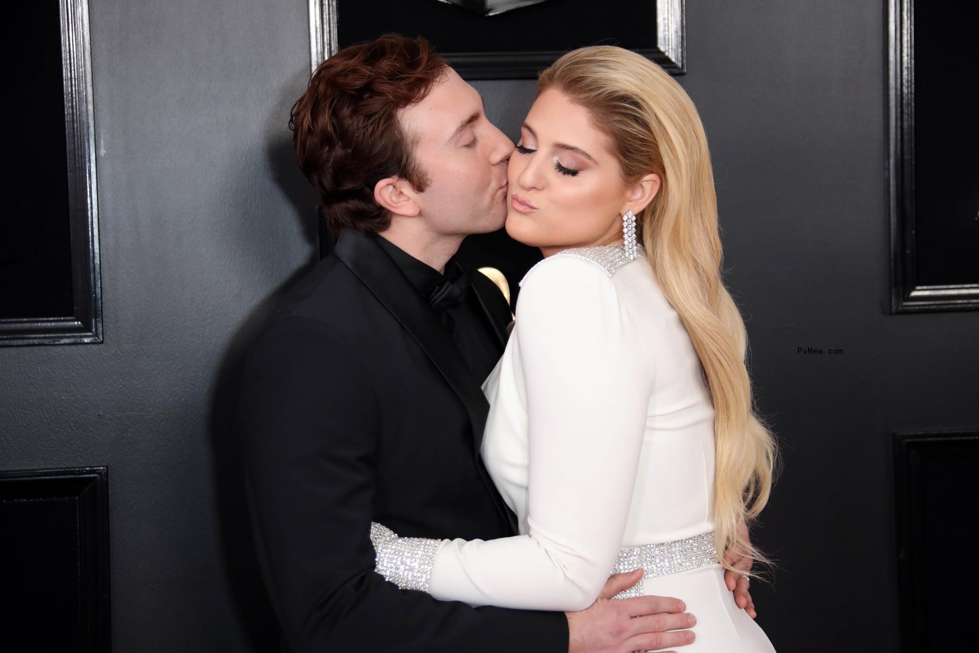 Meghan Trainor and Daryl Sabra at the 2019 Grammys.