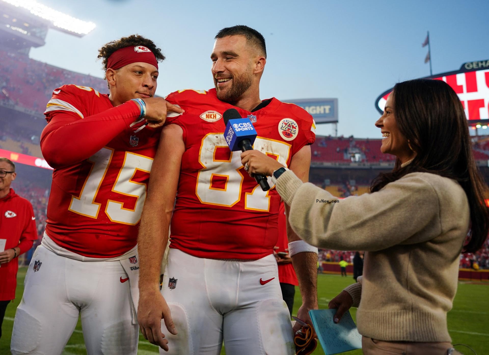 Travis Kelce and Patrick Mahomes
