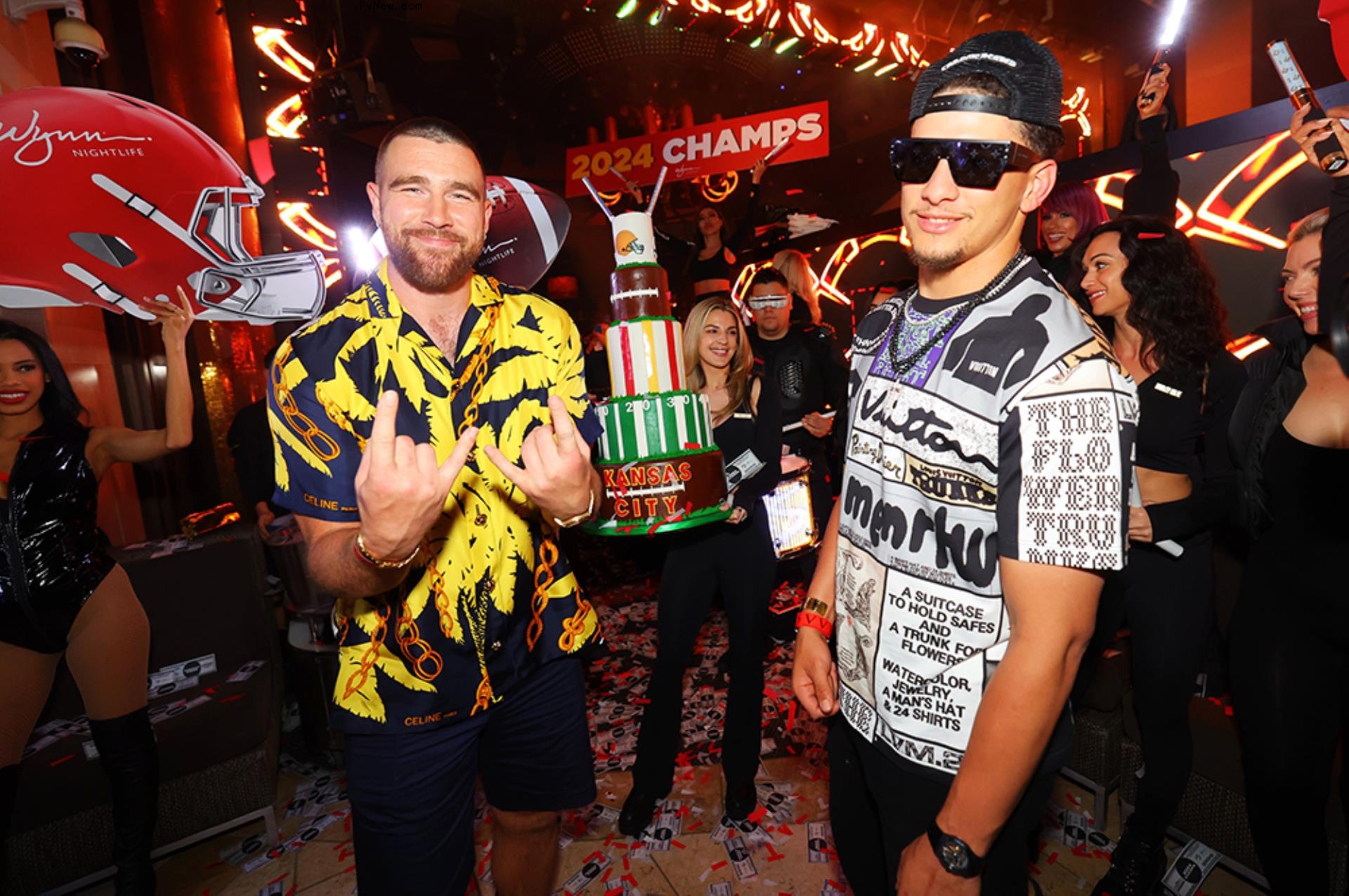 Travis Kelce and Patrick Mahomes