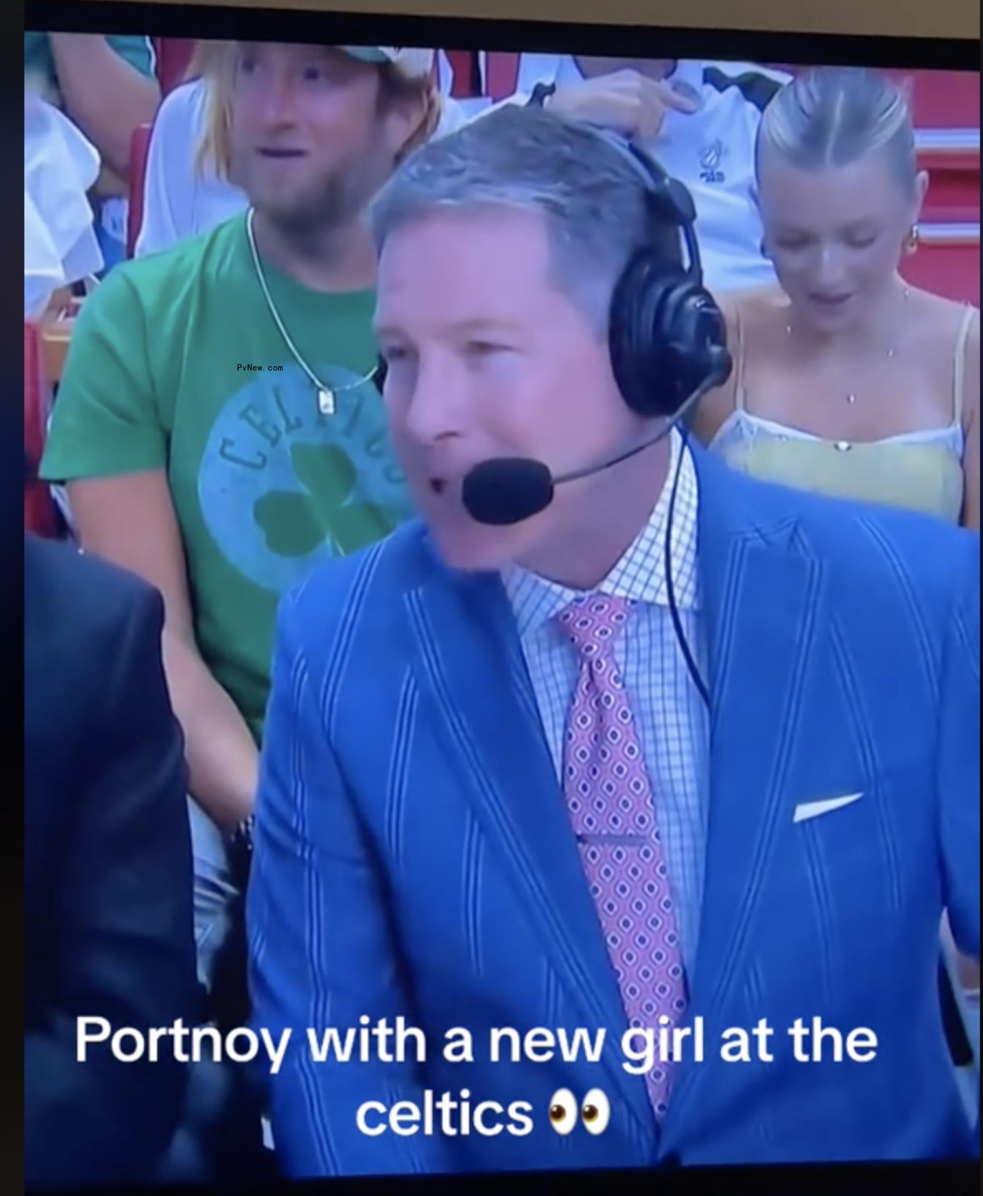 Dave Portnoy, 47, caught on camera with Camryn D’Aloia, 25, at Celtics game in Miami